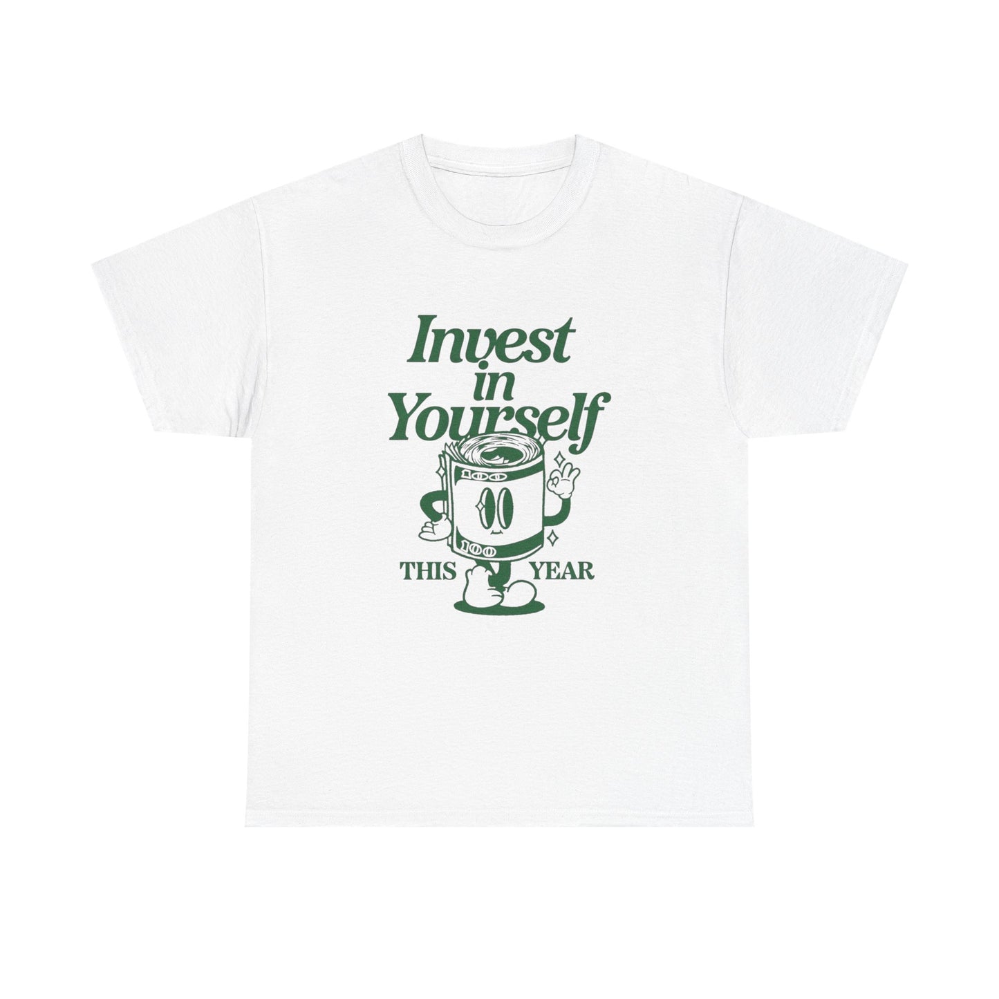 Invest In Yourself This Year Graphic T Shirt NEW Unisex Heavy Cotton Tee