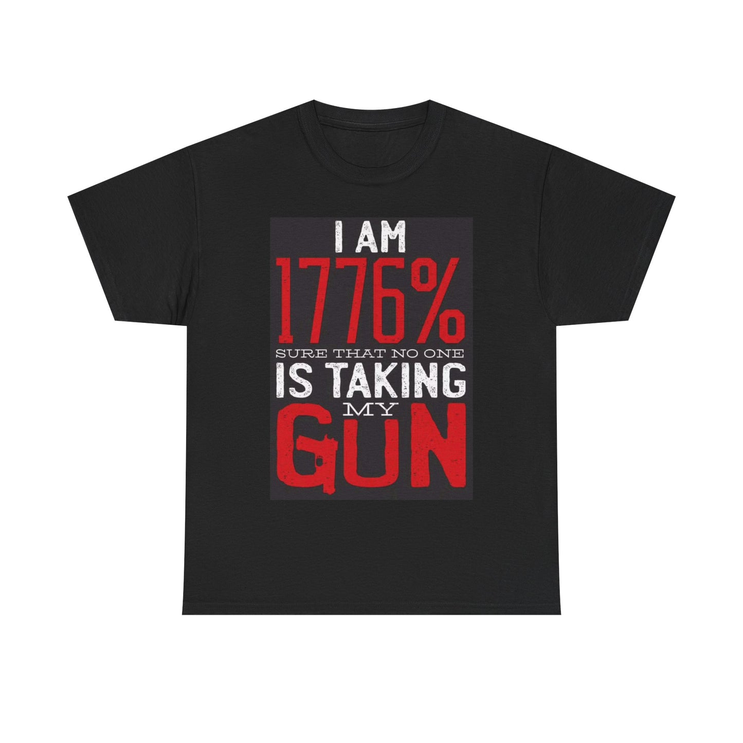 1776 America USA T shirt gun Declaration of Independence Unisex Heavy Cotton Tee