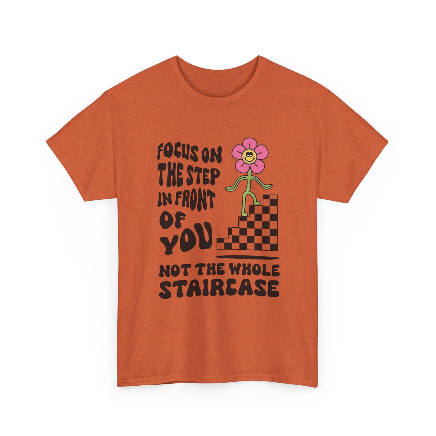 Focus On The Next Step Graphic T-Shirt Cotton Tee New Gift Vintage