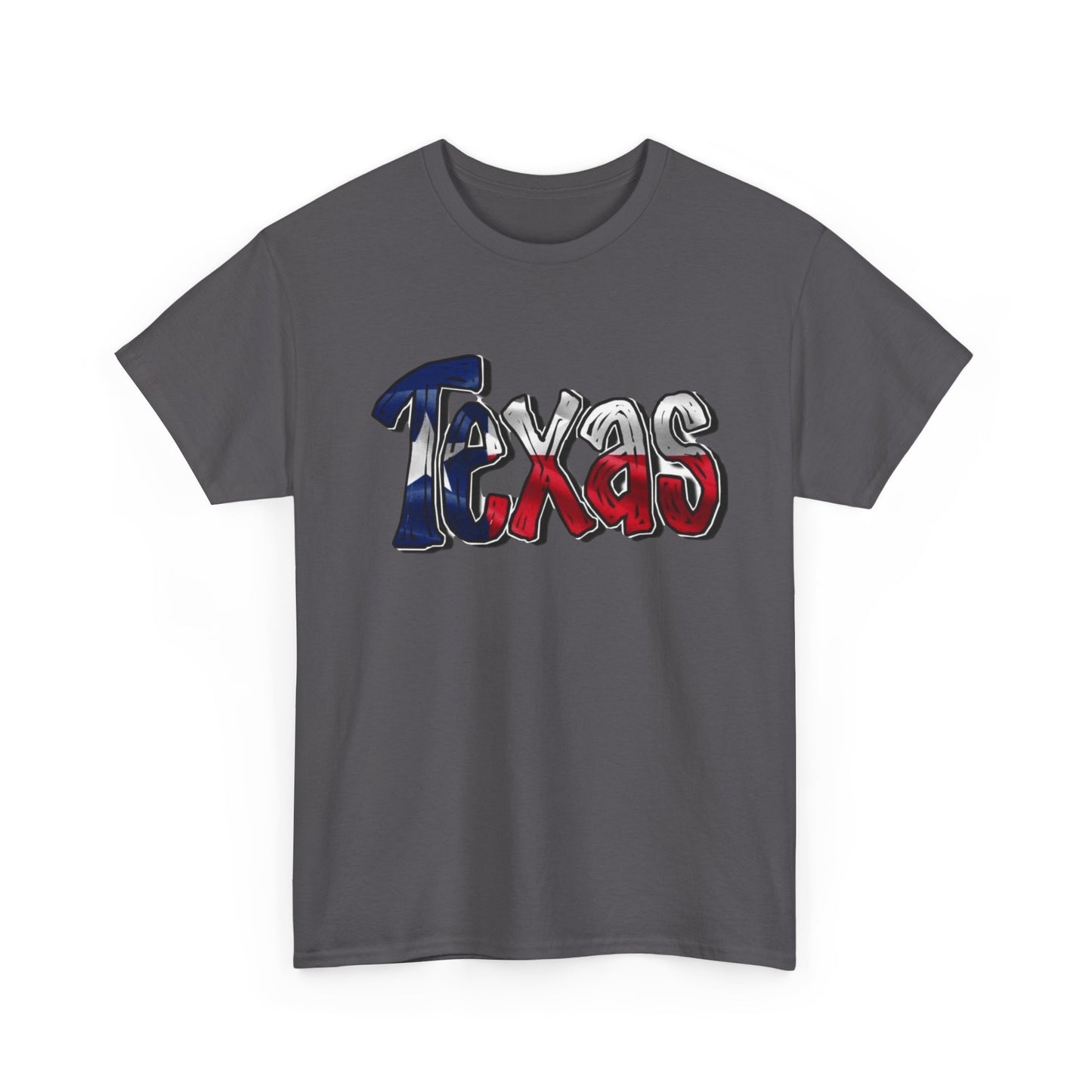 Texas State American Flag Graphic T Shirt NEW GIFT Unisex Heavy Cotton Tee