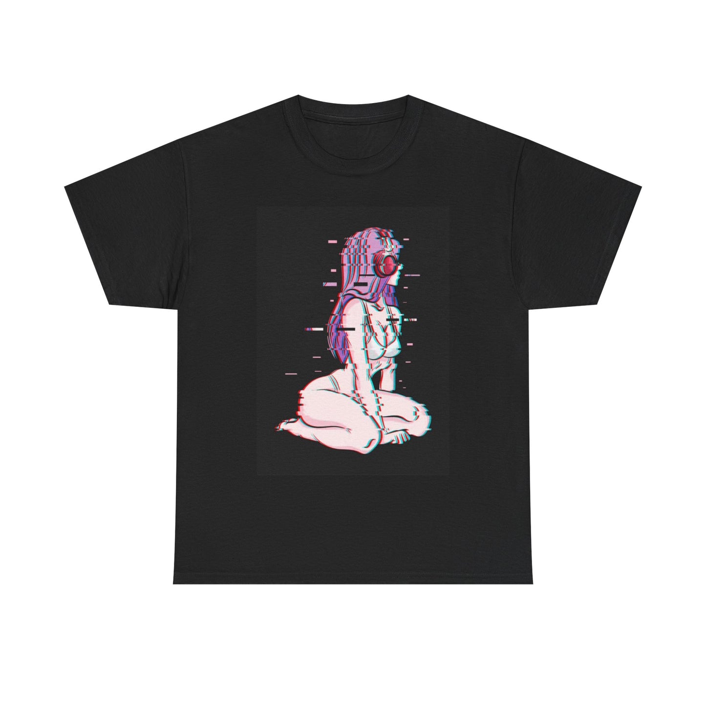 Waifu Anime T-shirt Girl Graphic Cartoon Retro Gaming Unisex Heavy Tee Gamer 45