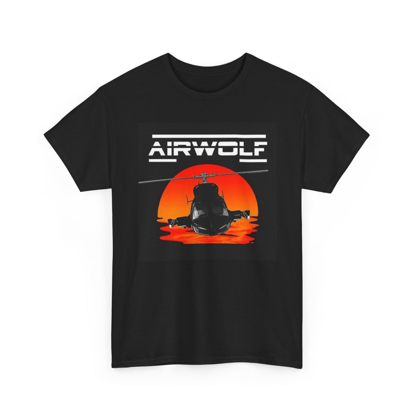 Airwolf Graphic T Shirt Vintage 90s Tv Series Retro Unisex Heavy Cotton Tee 1