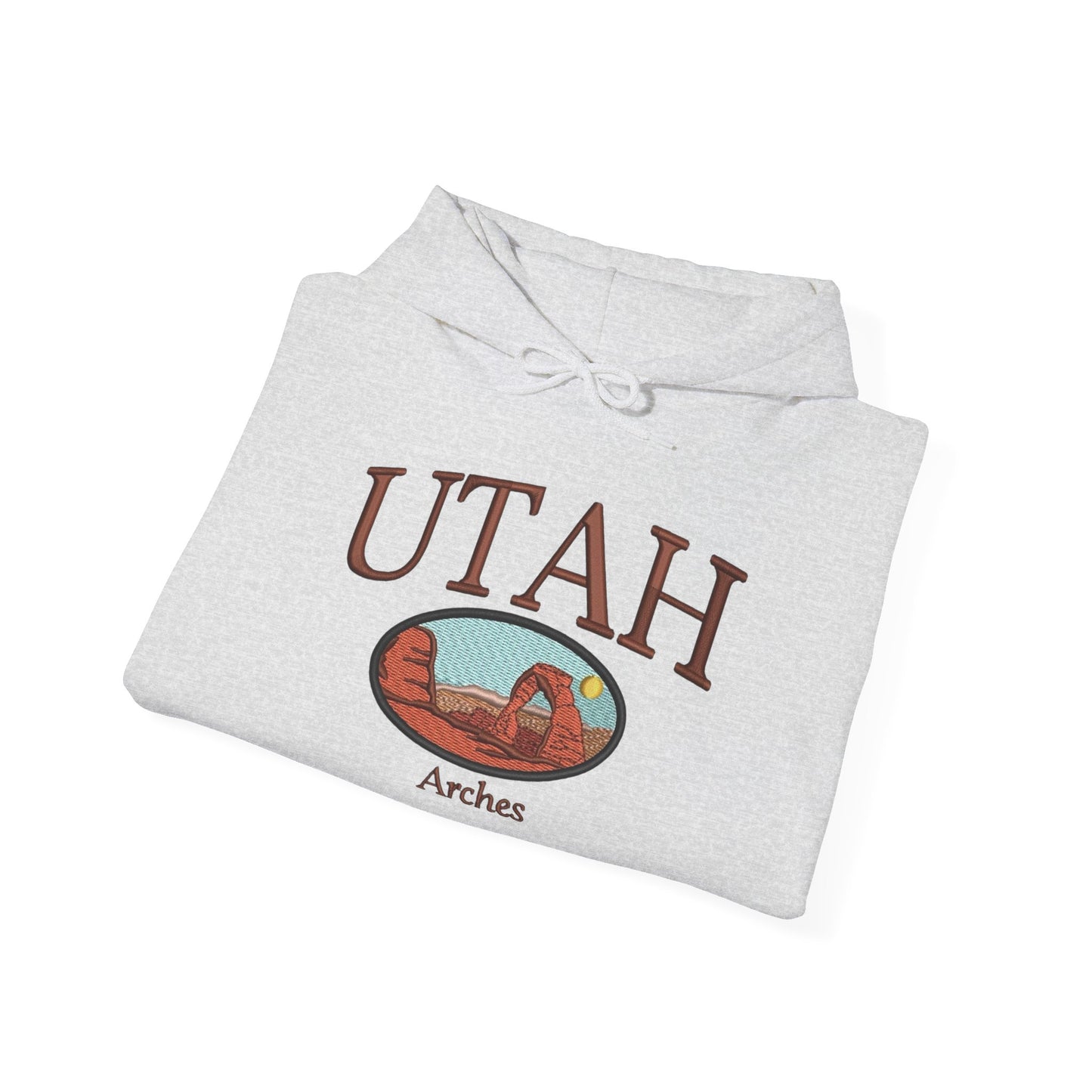 Utah Arches Graphic Hoodie Heavy Blend Sweatshirt NEW