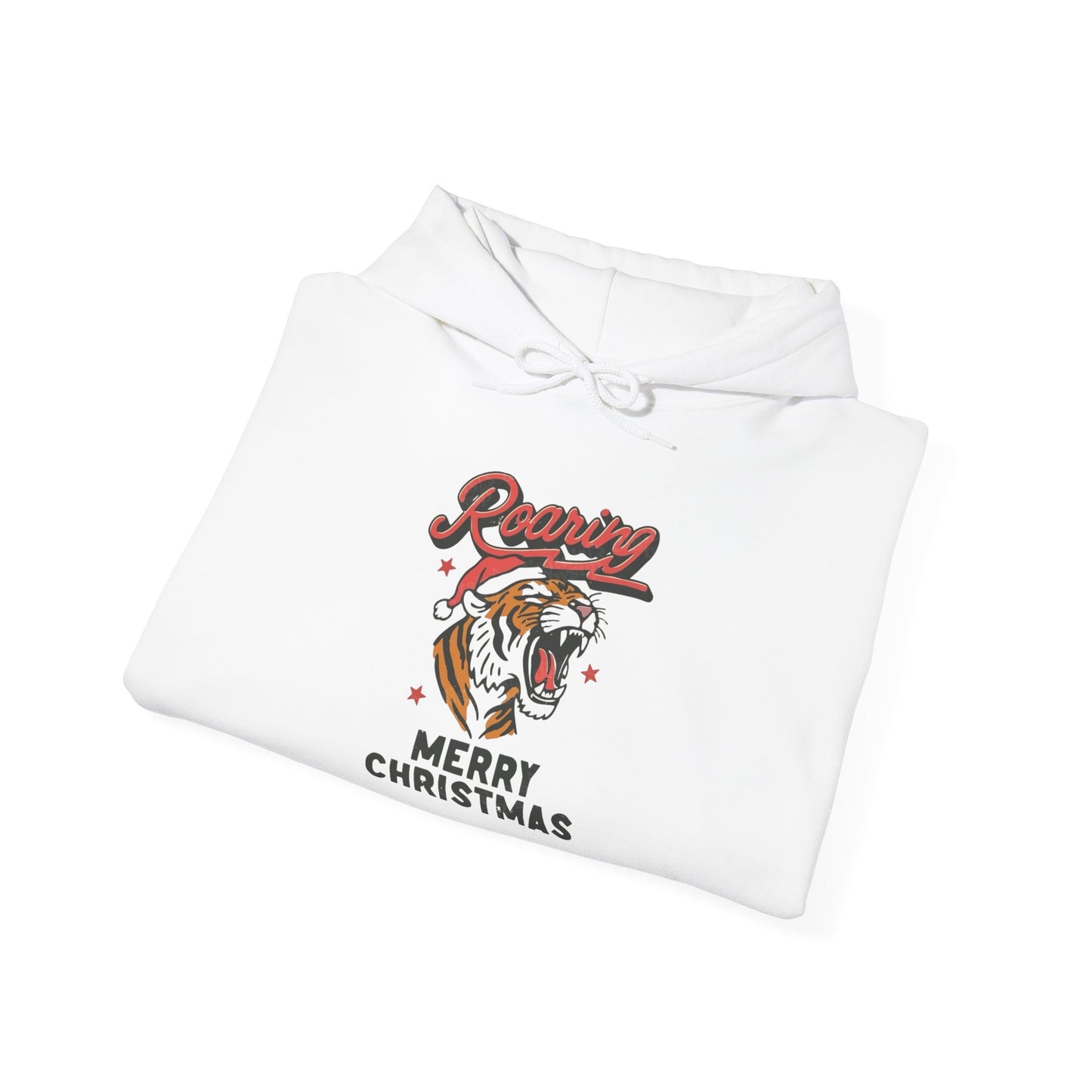 Roaring Merry Christmas Graphic Hoodie Unisex Heavy Blend™ Hooded Sweatshirt