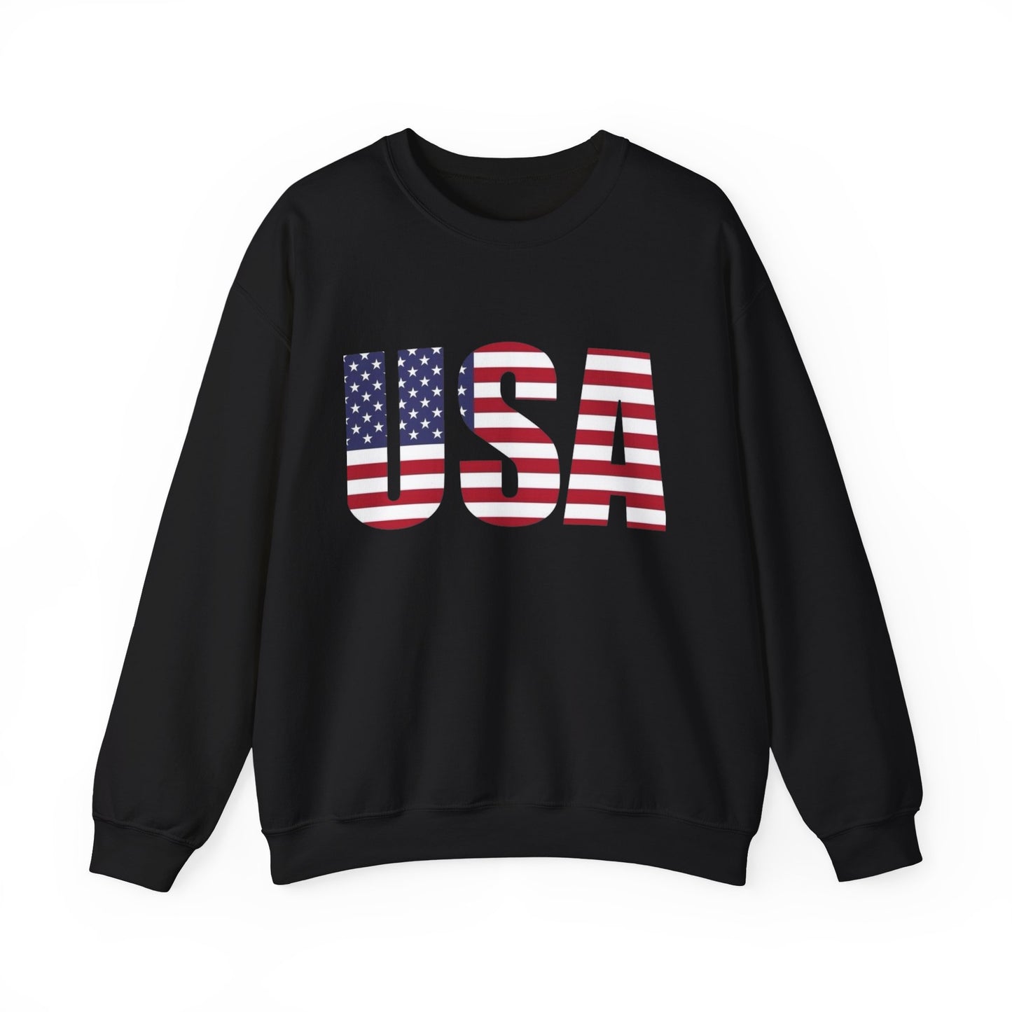 USA American Flag Retro Sweater NEW Unisex Heavy Blend™ Crewneck Sweatshirt