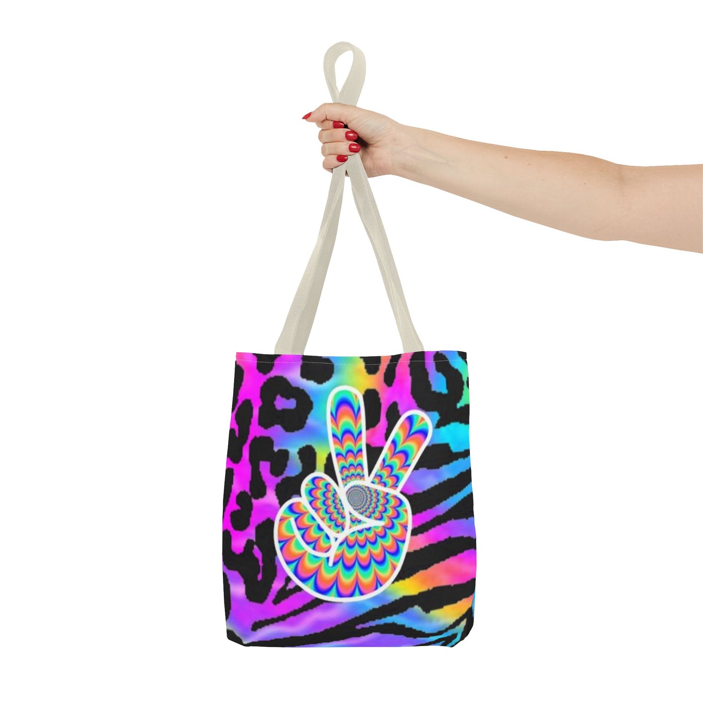Peace Sign NEON All Over Print BRAND NEW Purse, Pocketbook,Travel Tote Bag