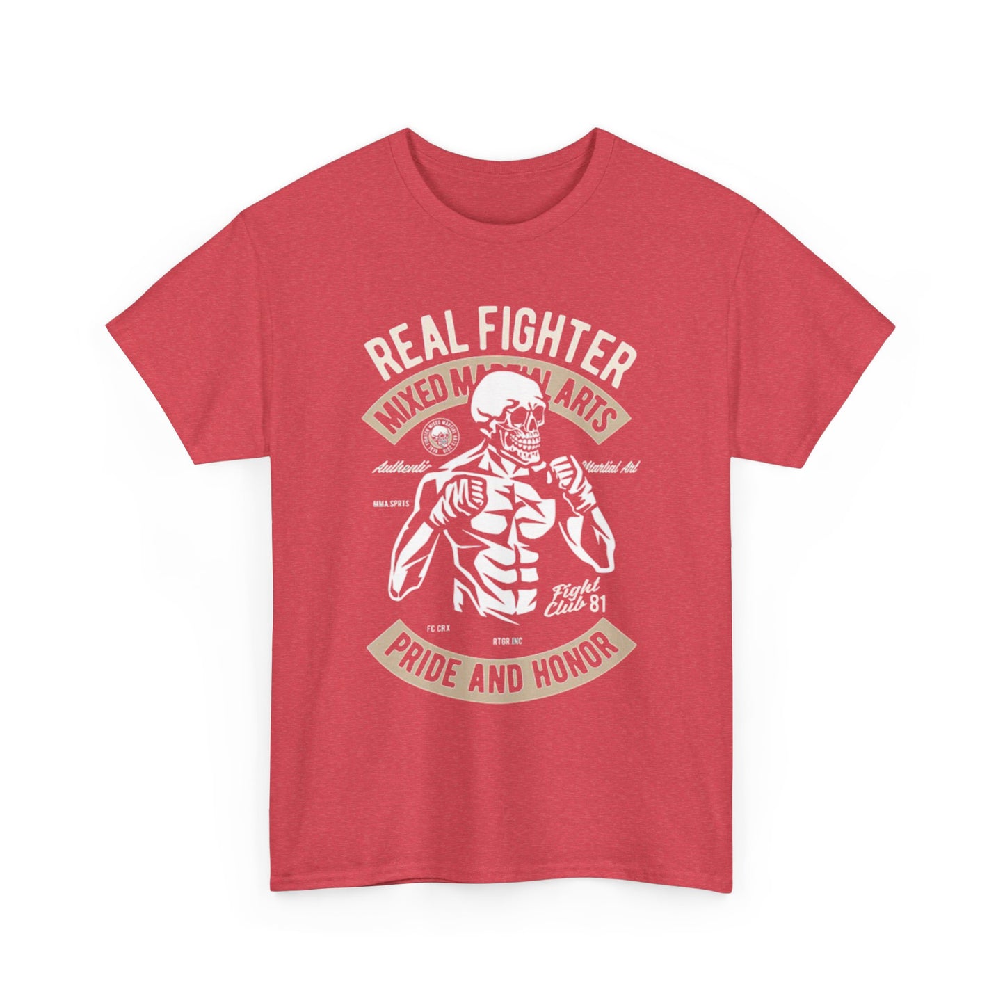 Real Fighter MMA Graphic T Shirt Boxing GYM Unisex Heavy Cotton Tee