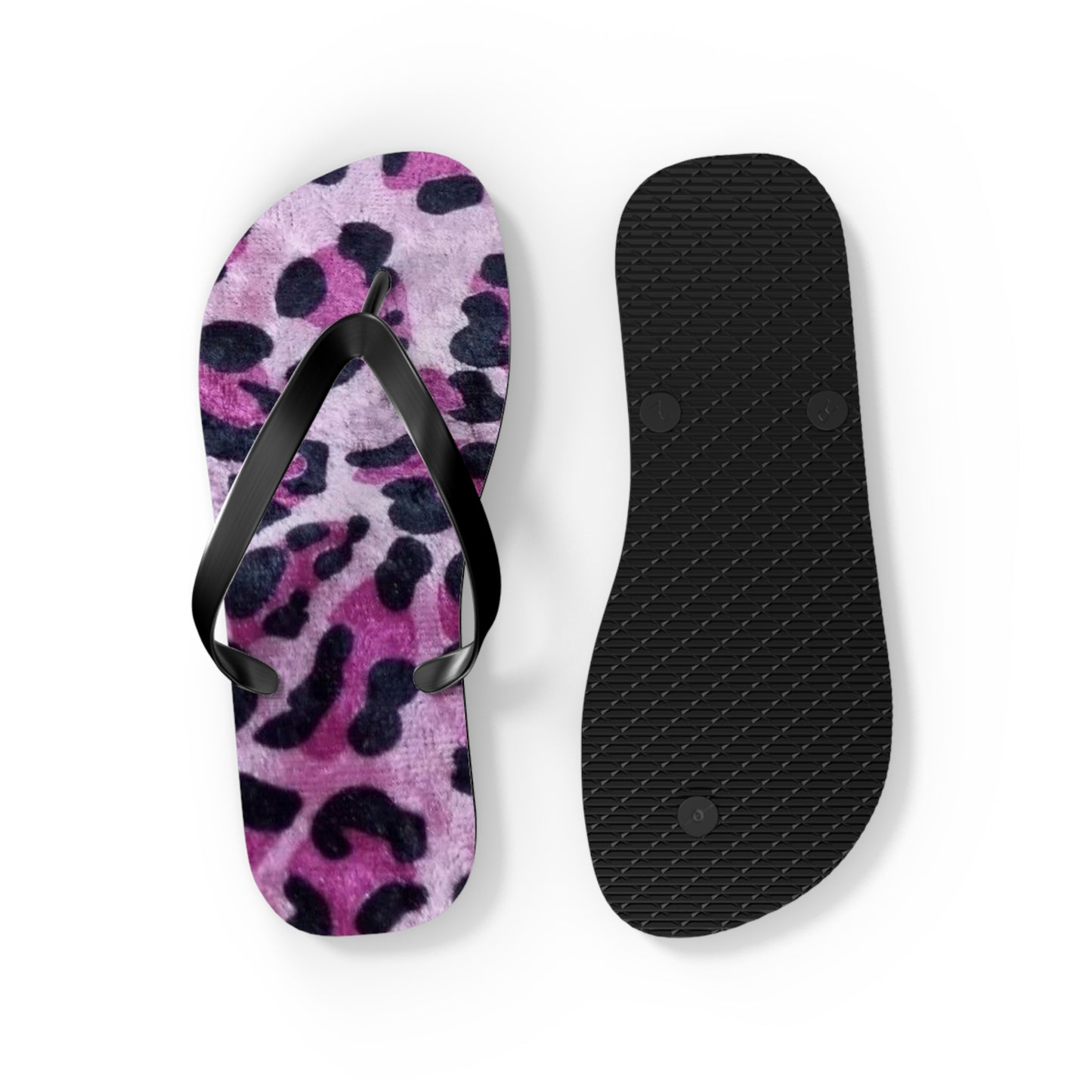 Pink Leopard Beach Sandals, Slides for Summer, Flip Flops, Water Resistant