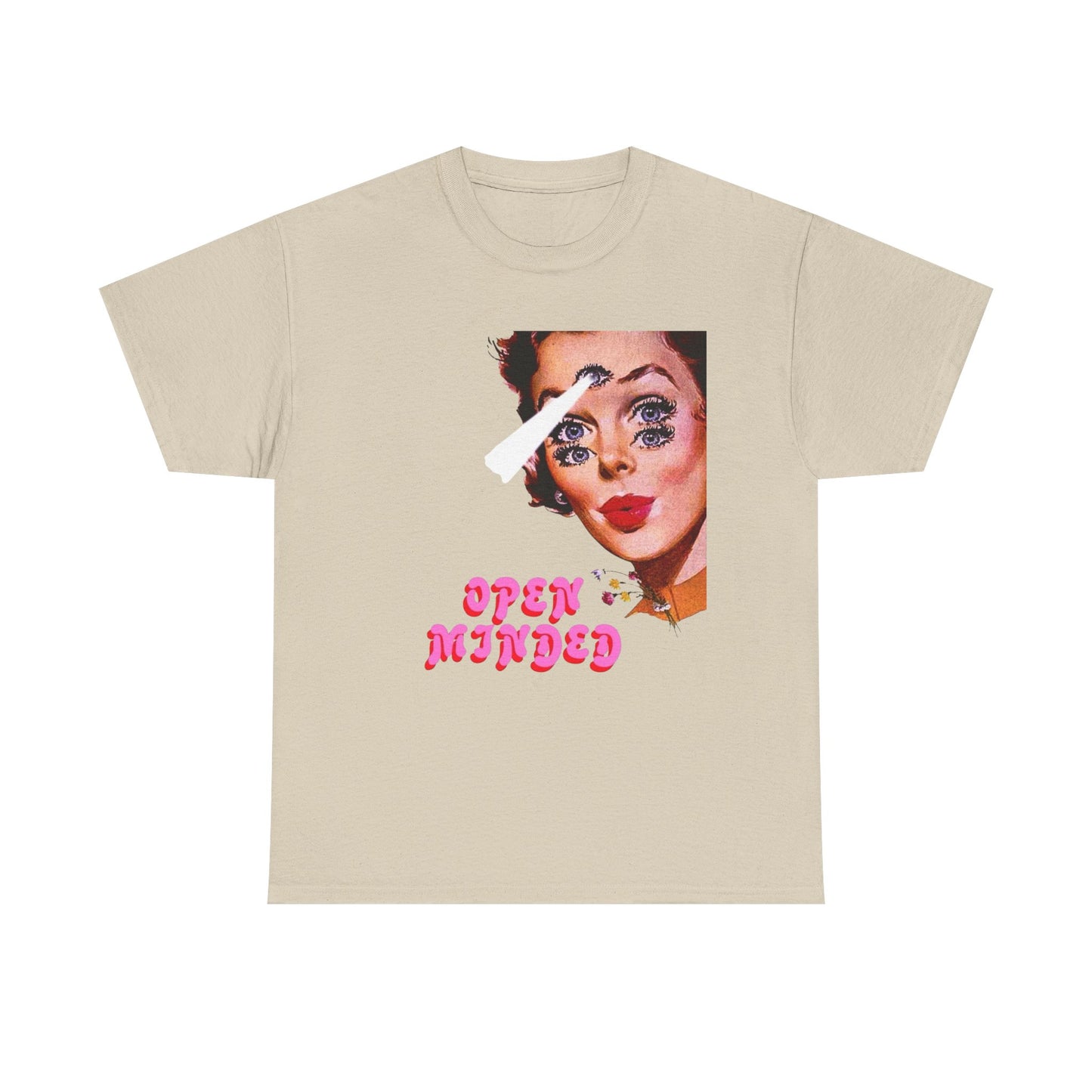 Open Minded Vintage Graphic T-Shirt Comfy Cotton Tee Brand NEW