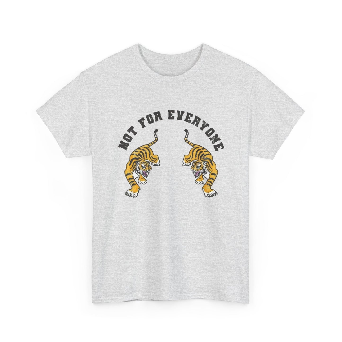 Not For Everyone Tiger Retro Art Graphic T Shirt Regular Men's Heavy Cotton Tee