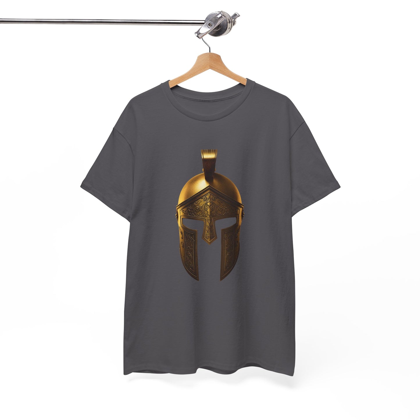 Spartan Warrior Helmet Graphic T Shirt Unisex Heavy Cotton Tee