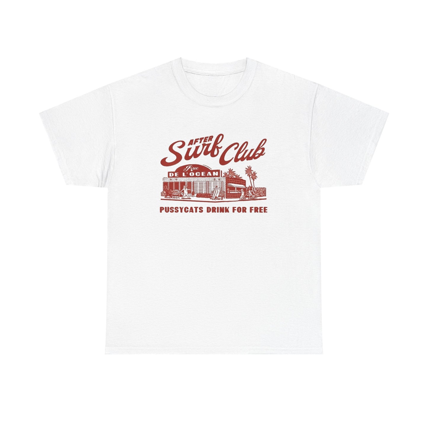 Surf Club Graphic T Shirt NEW Vintage Unisex Heavy Cotton Tee