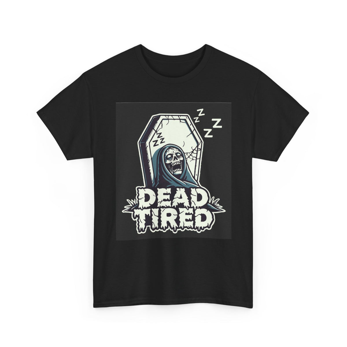 Dead Tired Graphic T Shirt Vintage Funny Retro Unisex Heavy Cotton Tee