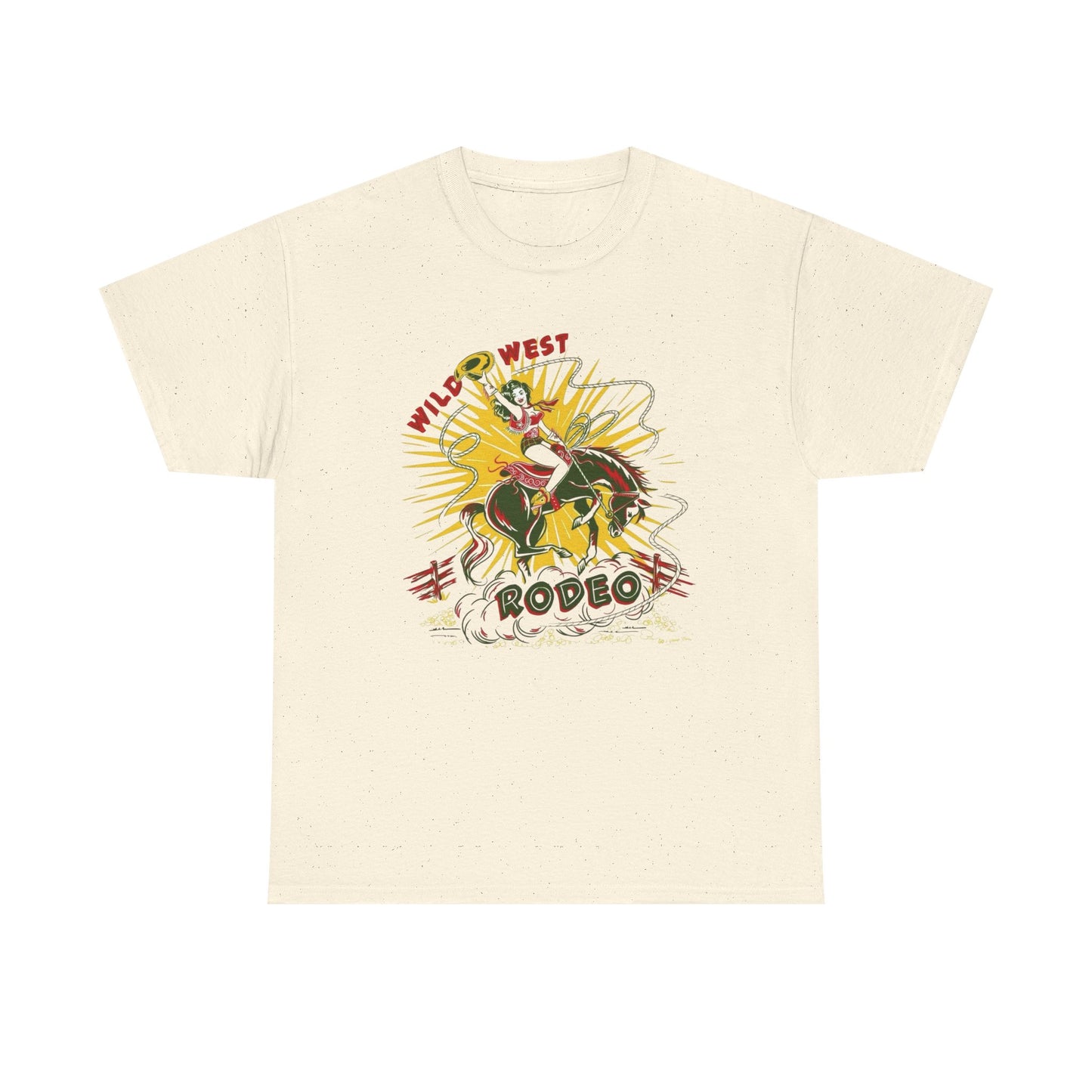 Wild West Rodeo Graphic T Shirt Unisex Heavy Cotton Tee NEW Gift