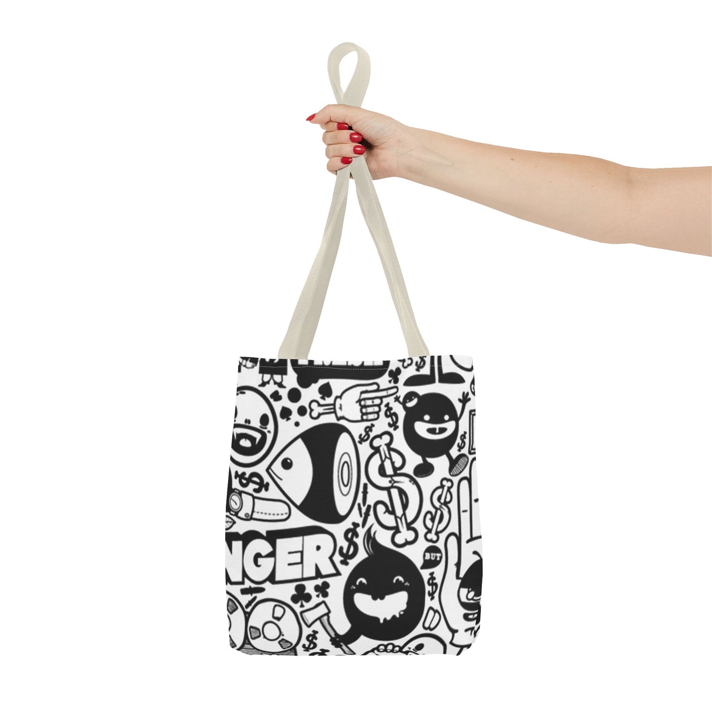 Black And White Stickers All Over BRAND NEW Purse, Pocketbook,Travel Tote Bag