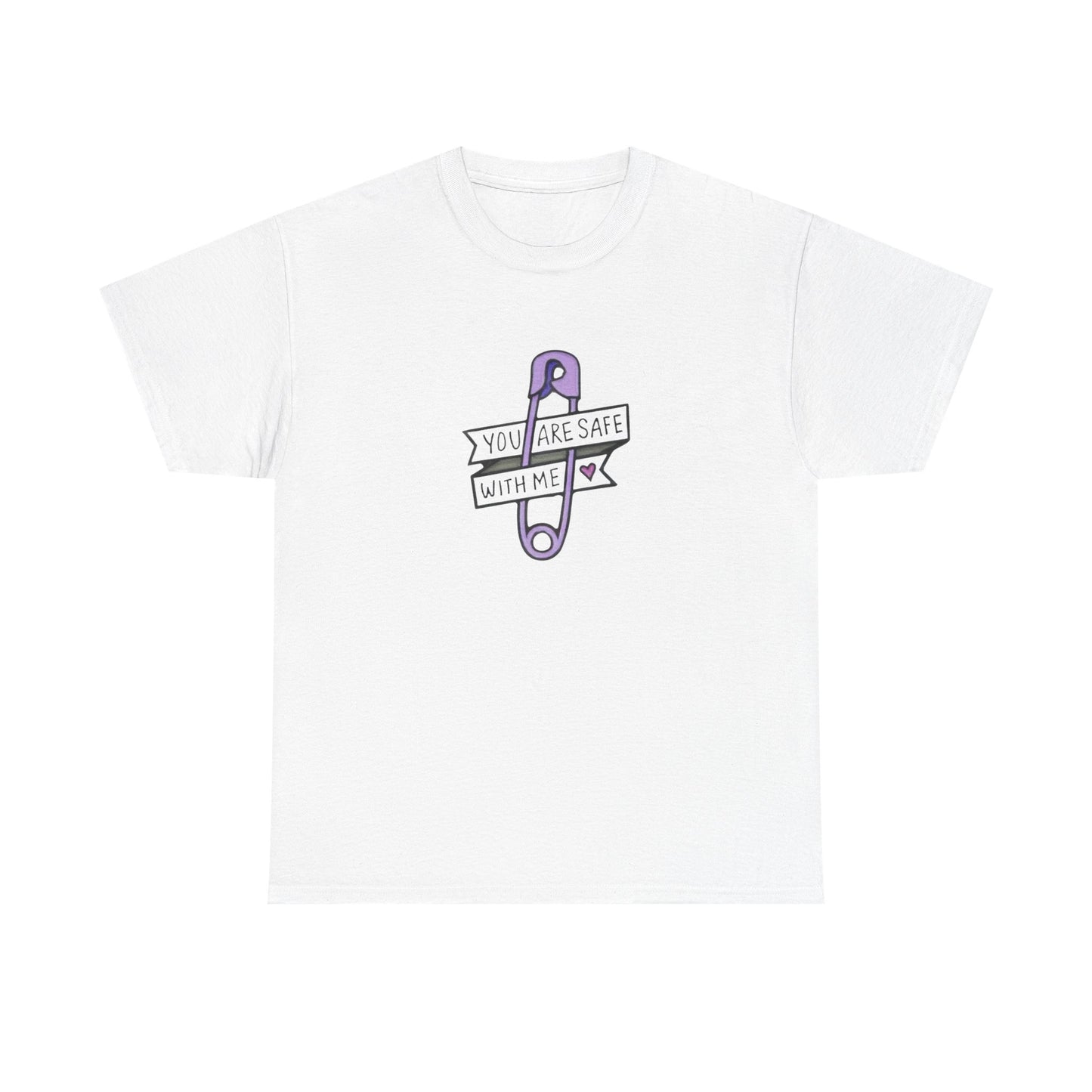 Safe With Me Graphic T Shirt Unisex Heavy Cotton Tee Gift