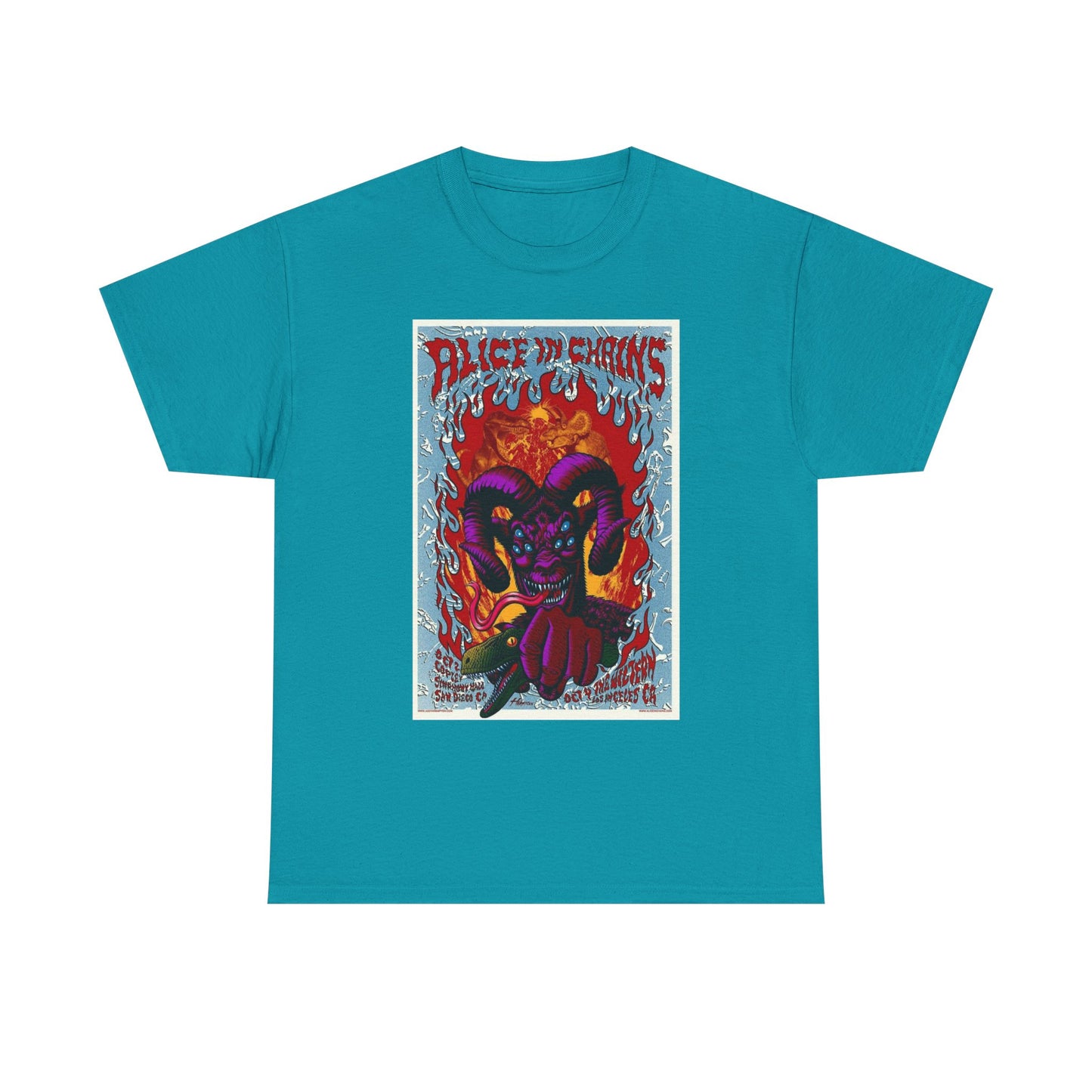 Alice In Chains Rock Band T Shirt Merch Poster Unisex Heavy Cotton Tee
