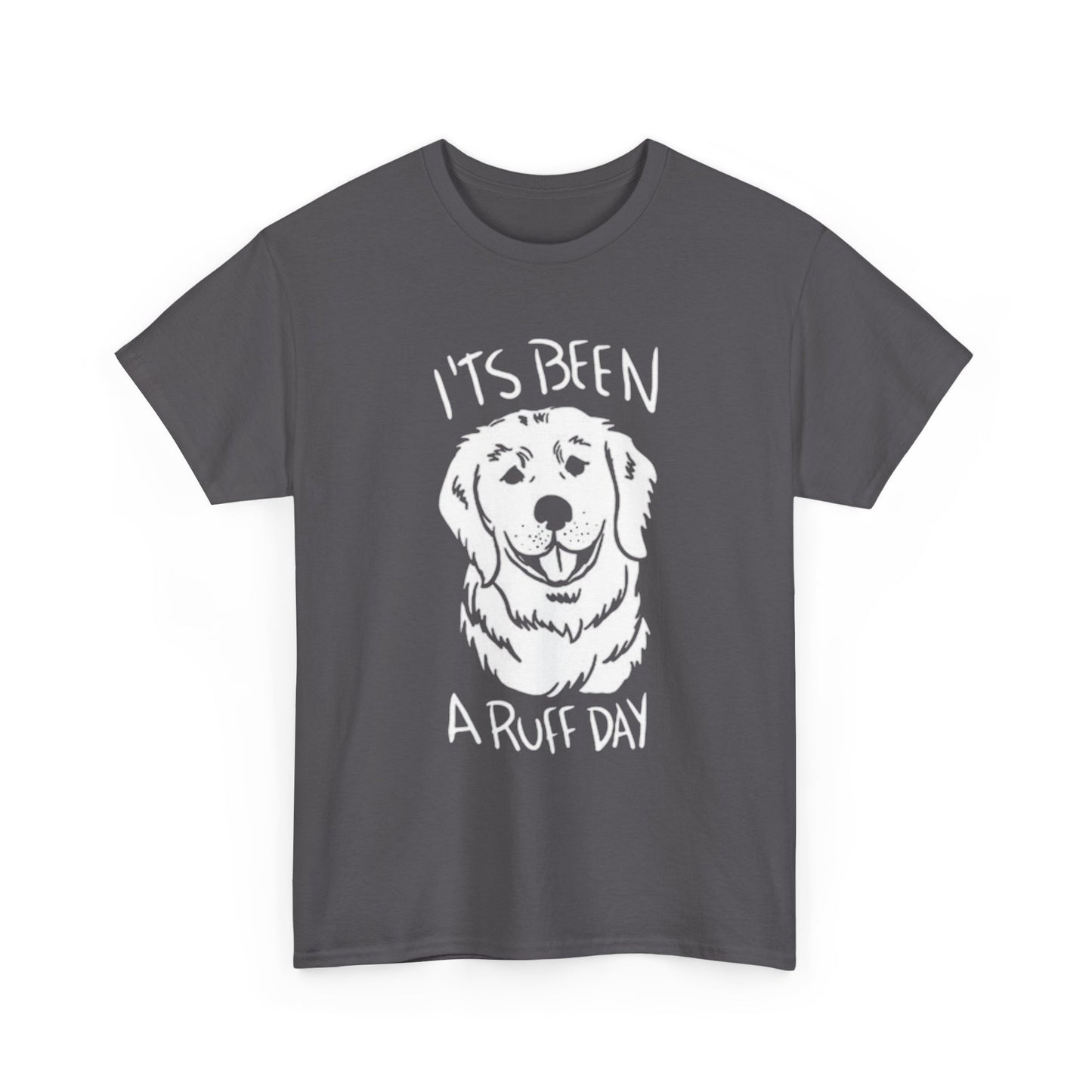 Its Been A Ruff Day Funny Golden Retriever Graphic T Shirt Unisex Heavy Cotton