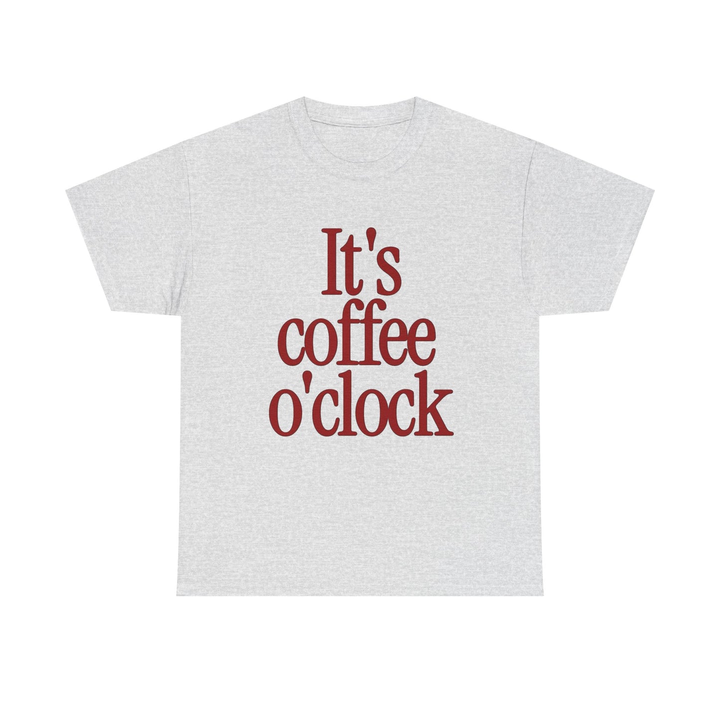 Its Coffee O clock Graphic T Shirt NEW Unisex Heavy Cotton Tee