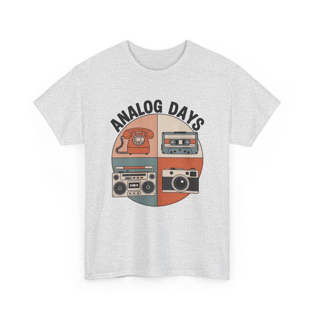 Analog Days Vintage Cassette and Camera Graphic T-Shirt Men's Graphic Tee