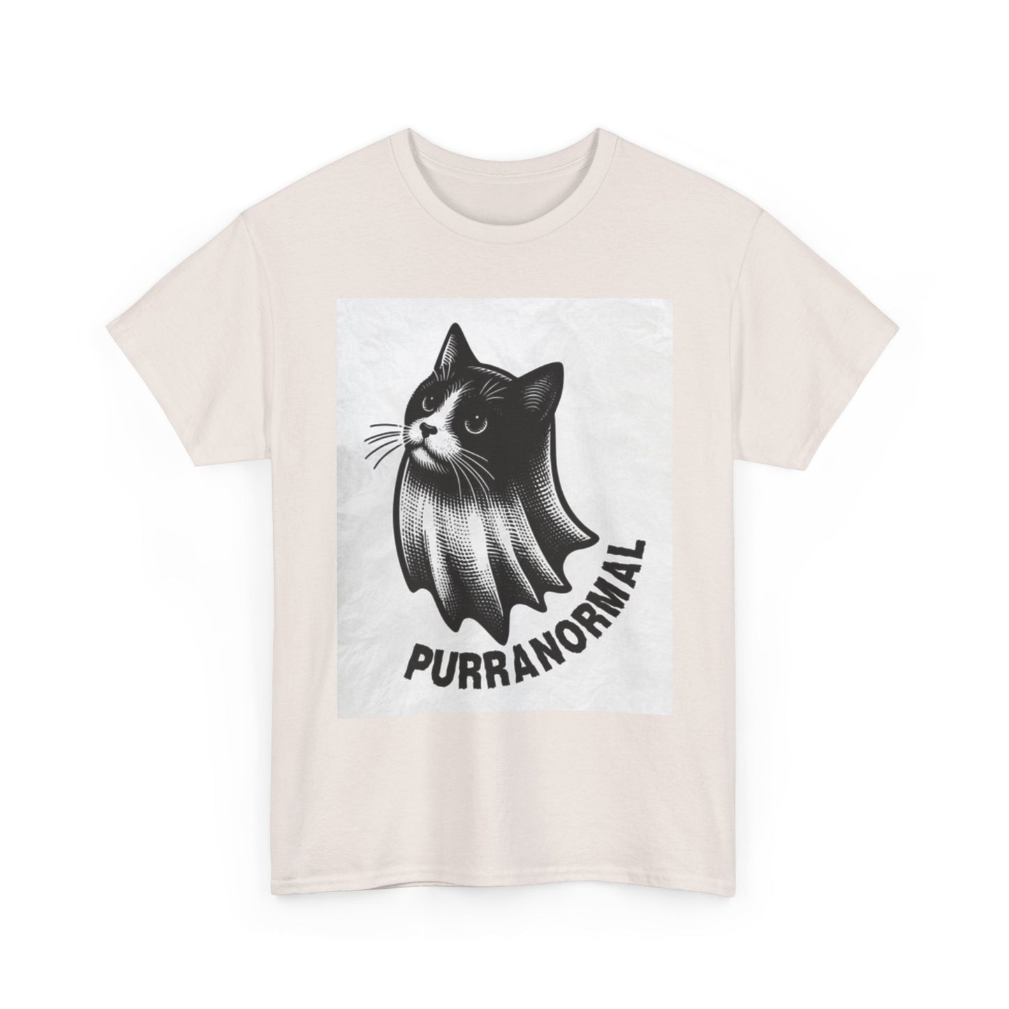 Paranormal T Shirt Funny Cat Graphic Kittens Humor Unisex Heavy Cotton Tee