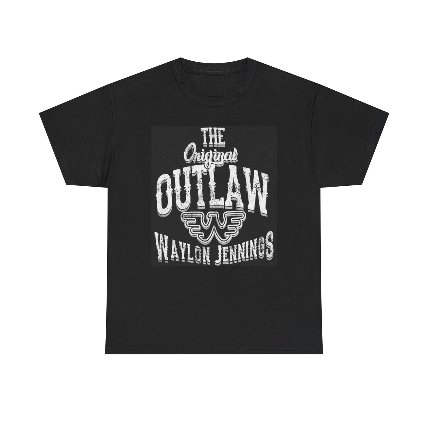 The Outlaw Waylon Jennings Graphic T Shirt Vintage Country Heavy Cotton Tee