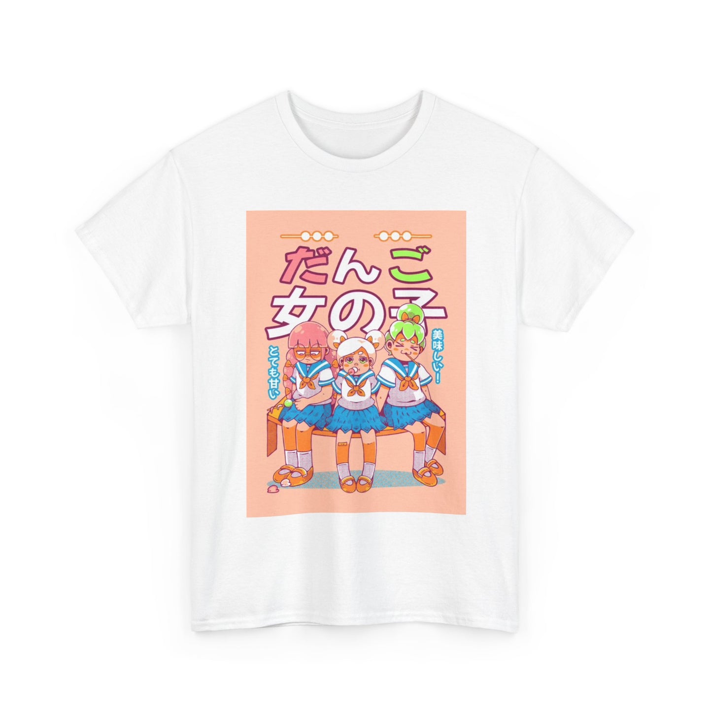 Anime Cute Girly TShirt Cartoon retro Graphics Unisex Heavy Cotton Tee