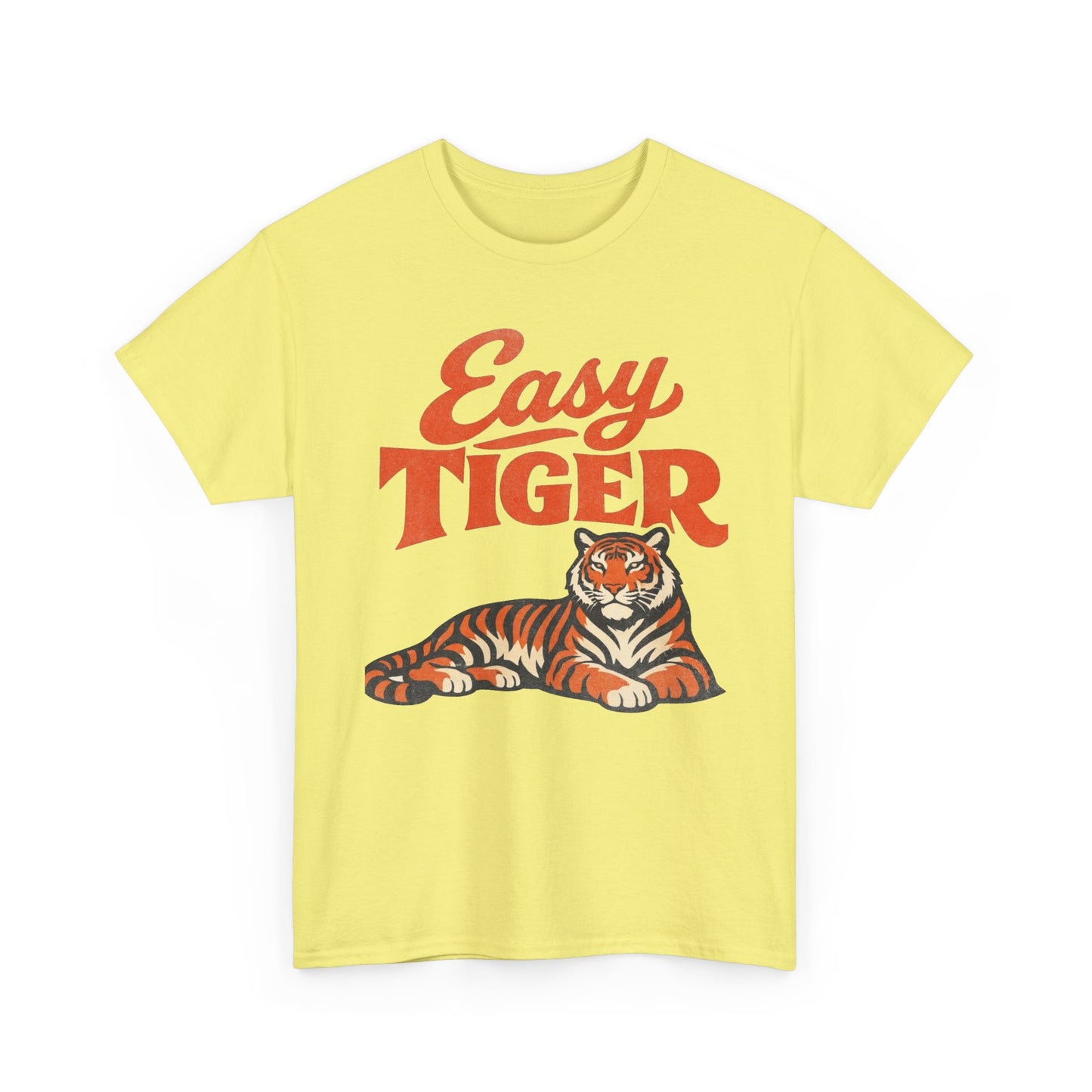Easy Tiger 80's Retro Nostalgia Funny Graphic T Shirt Regular Men's Heavy Cotton Tee