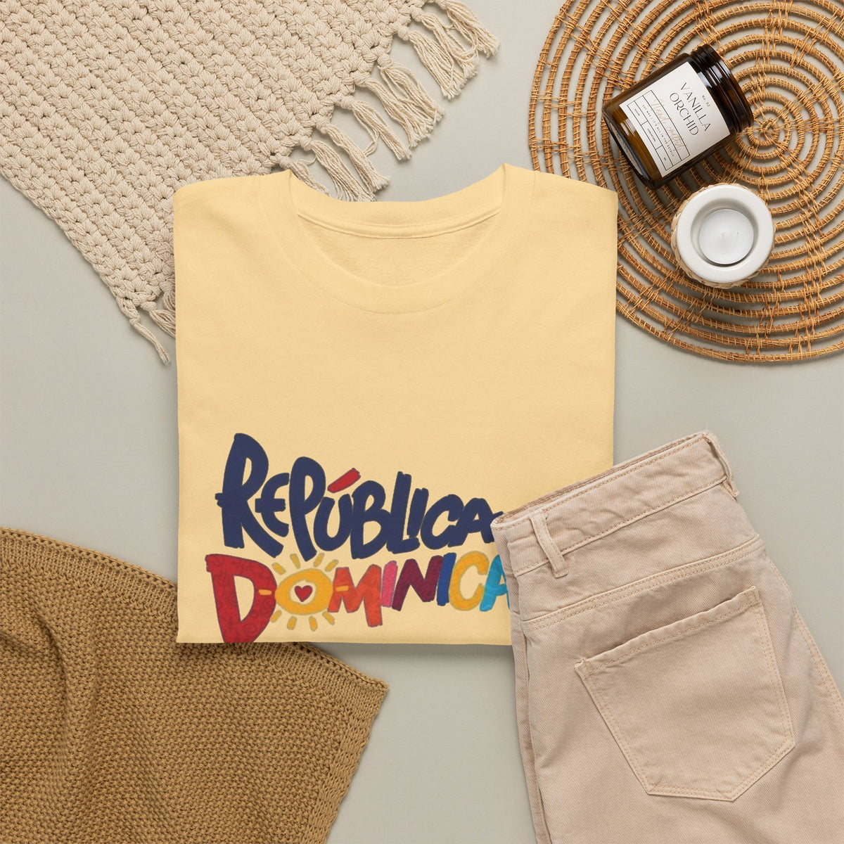 Dominican Republic Graphic T Shirt Men's Retro Heavy Cotton Tee