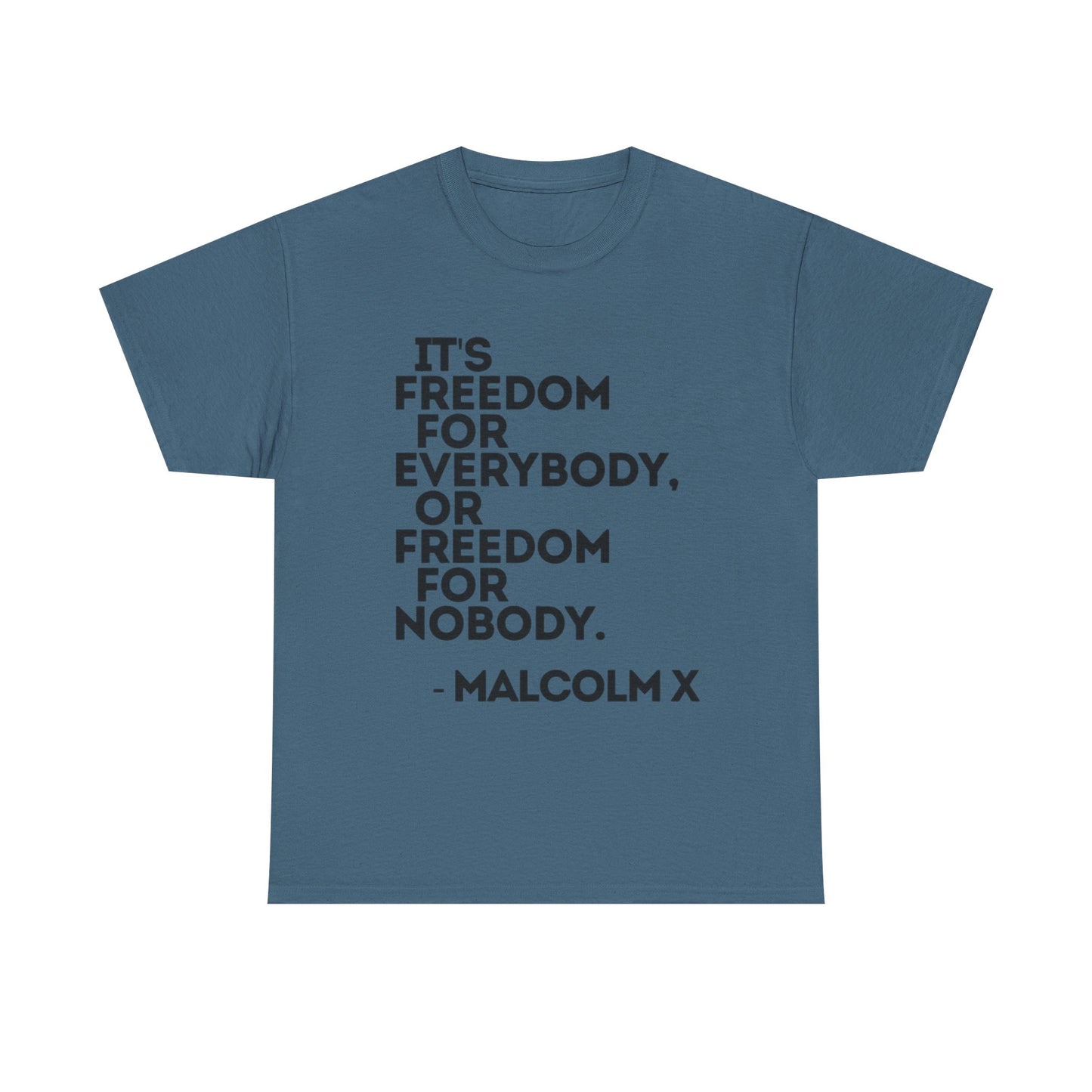 Malcolm X Quotes Retro Graphic T Shirt Heavy Cotton Tee NEW Gift