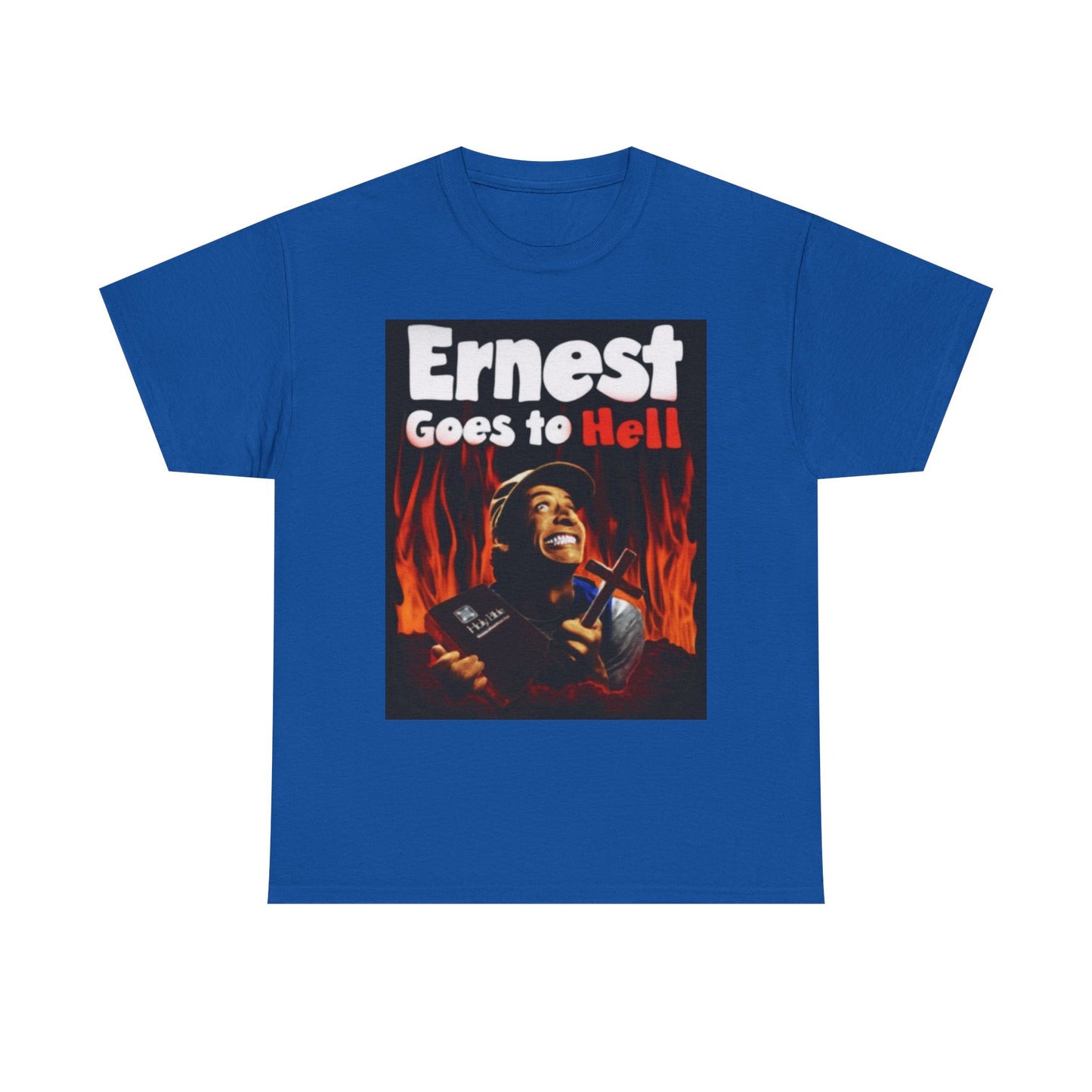 Ernest Goes To Hell Graphic T Shirt Funny Vintage Poster Unisex Heavy Cotton Tee