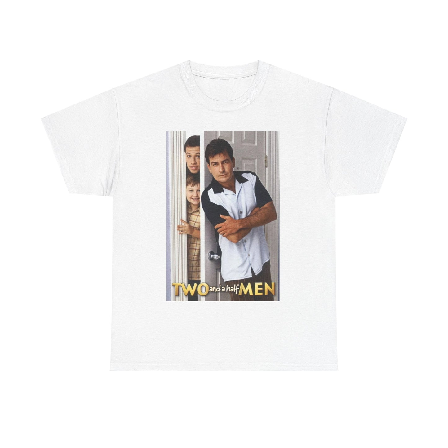 Two And A Half Men Tshirt Retro Tv Show Comedy Unisex Heavy Cotton Tee