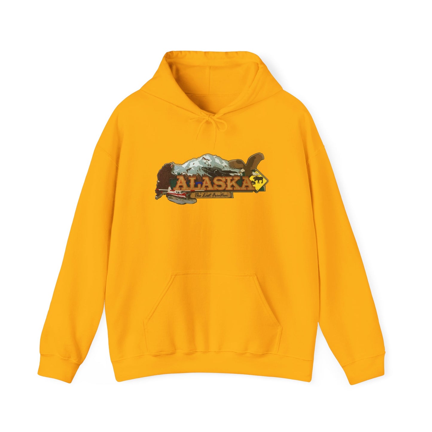 Alaska The Last Frontier Graphic Hoodie  Unisex Heavy Blend™ Hooded Sweatshirt