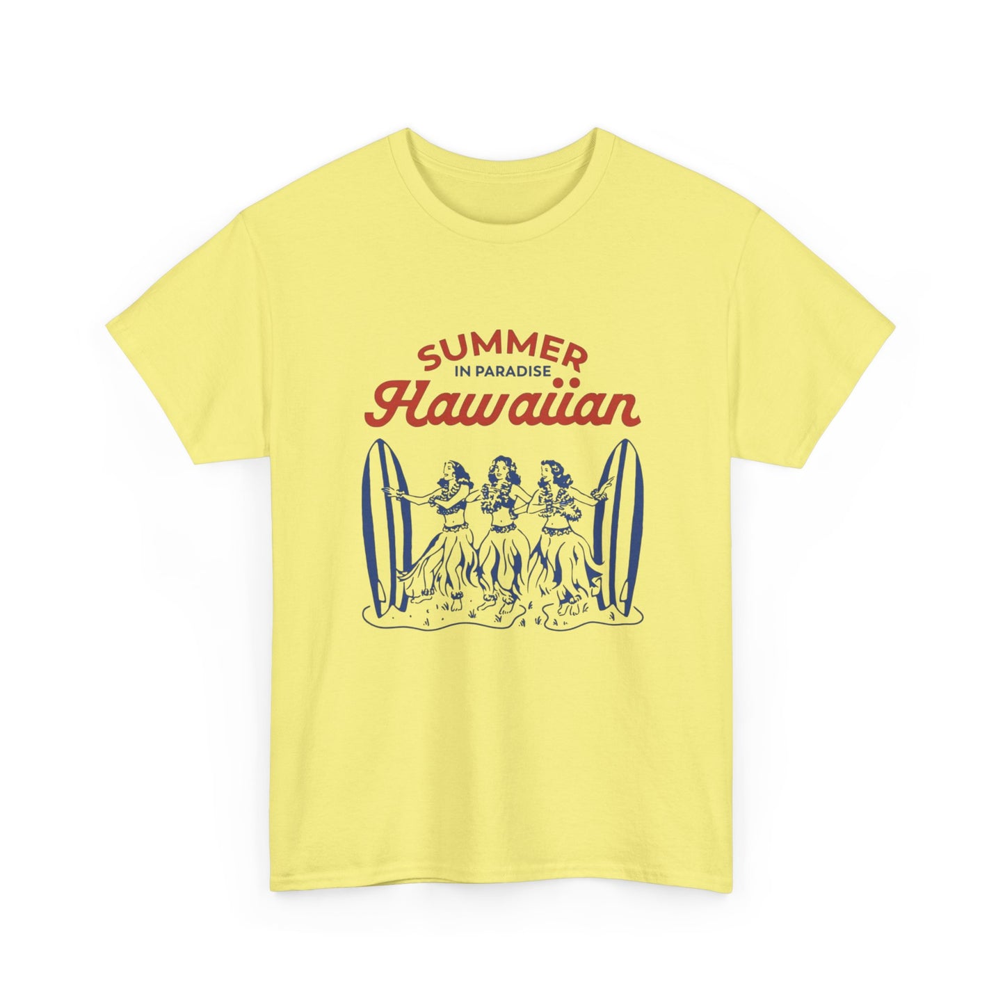 Summer In Hawaii Graphic T Shirt ADULT NEW Unisex Heavy Cotton Tee