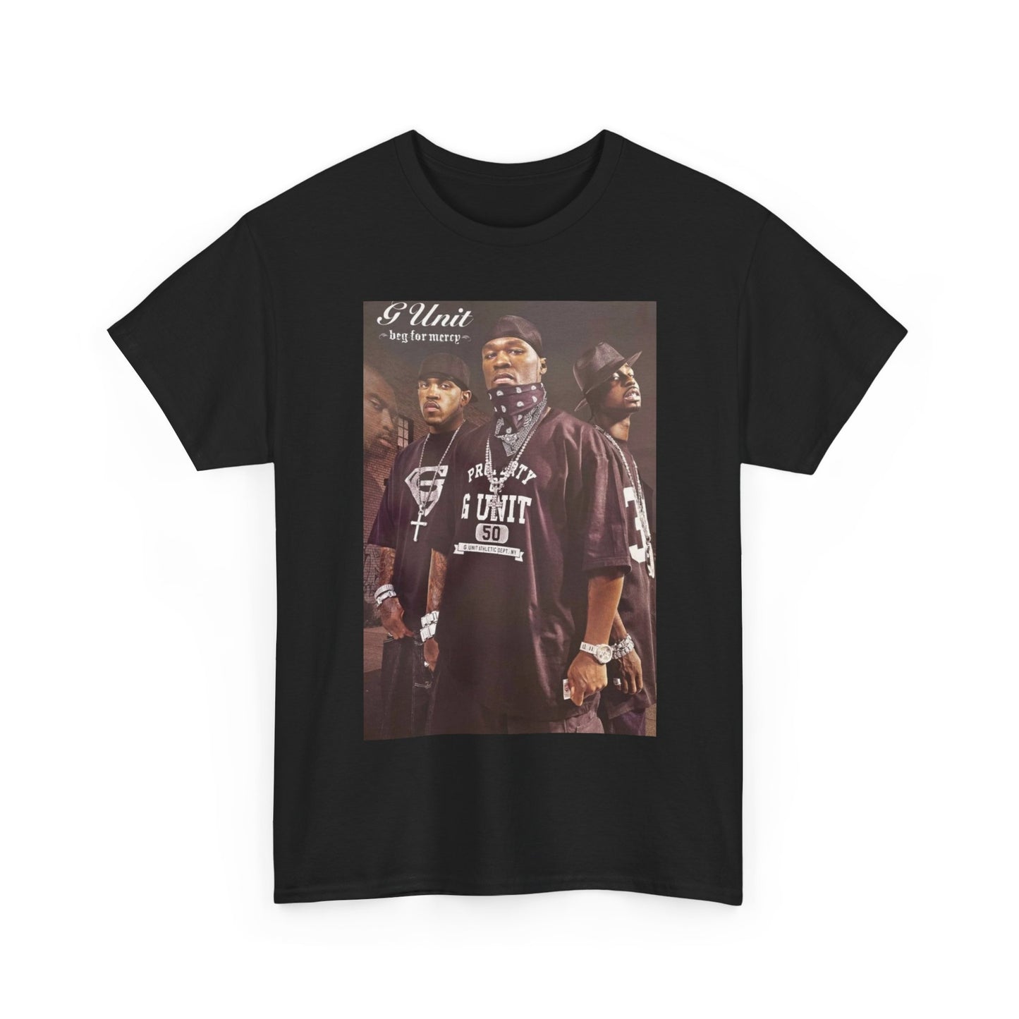 50 cent g-unit T-shirt vintage rap New York get rich retro Unisex Heavy Cotton