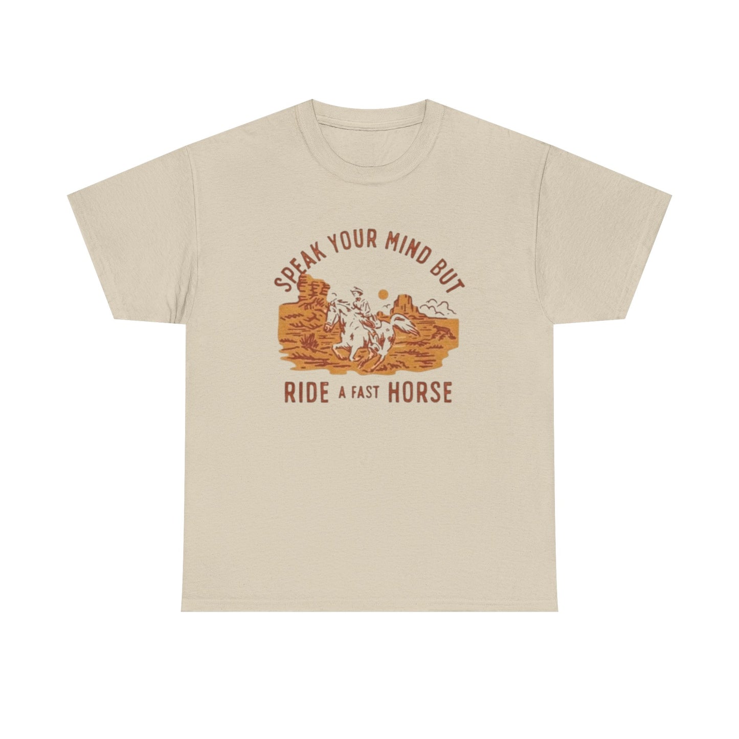 Ride A Fast Horse Graphic T Shirt Unisex Heavy Cotton Tee