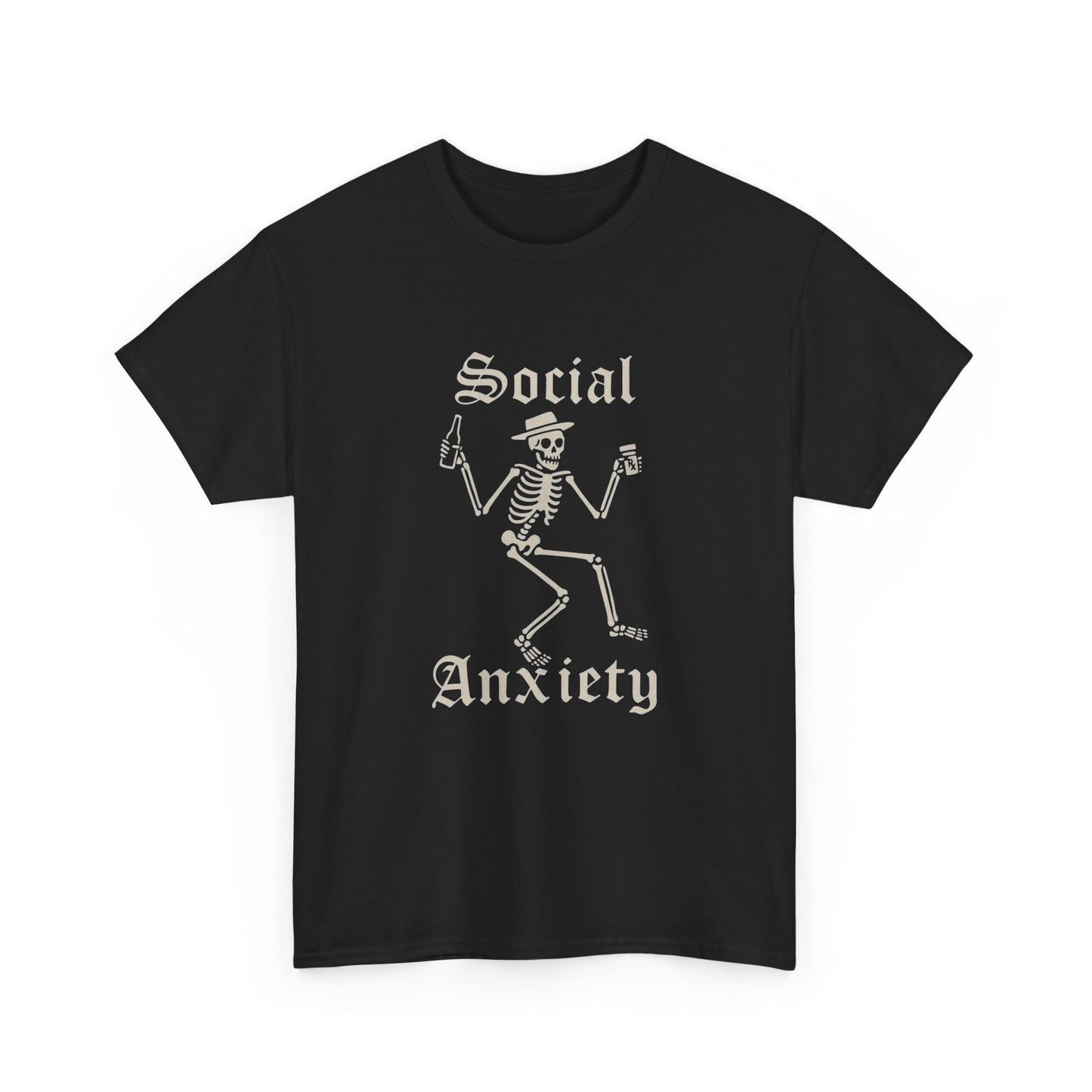 Social Anxiety Graphic T-Shirt Comfy Cotton Tee Brand NEW
