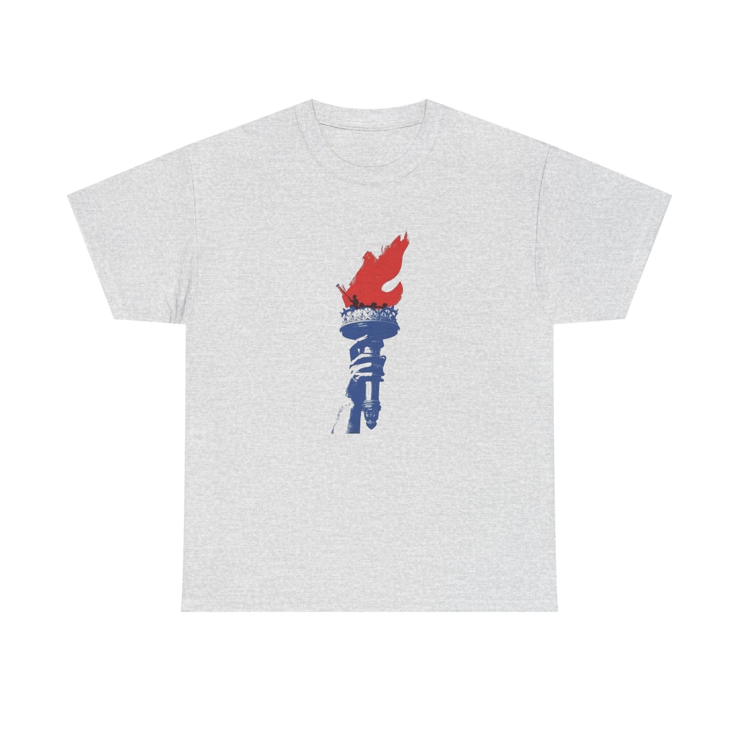 Statue Of Liberty Painting Lighting The Fire Graphic T Shirt GIFT Cotton Tee