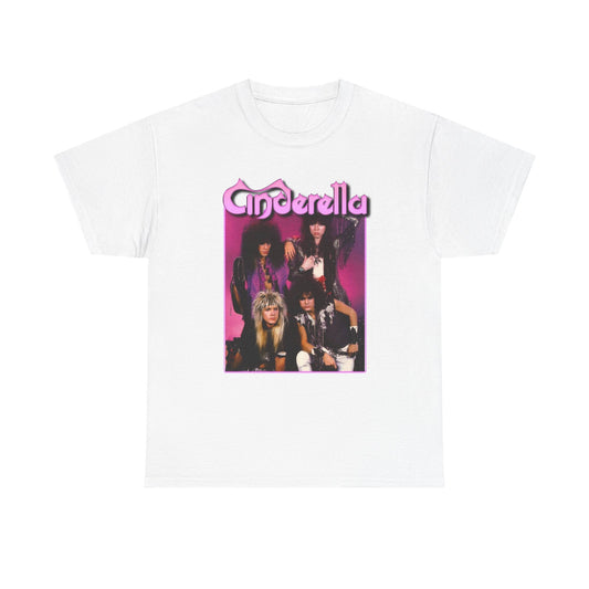 Cinderella Graphic T Shirt Vintage Rock Band Merch Unisex Heavy Cotton Tee 1