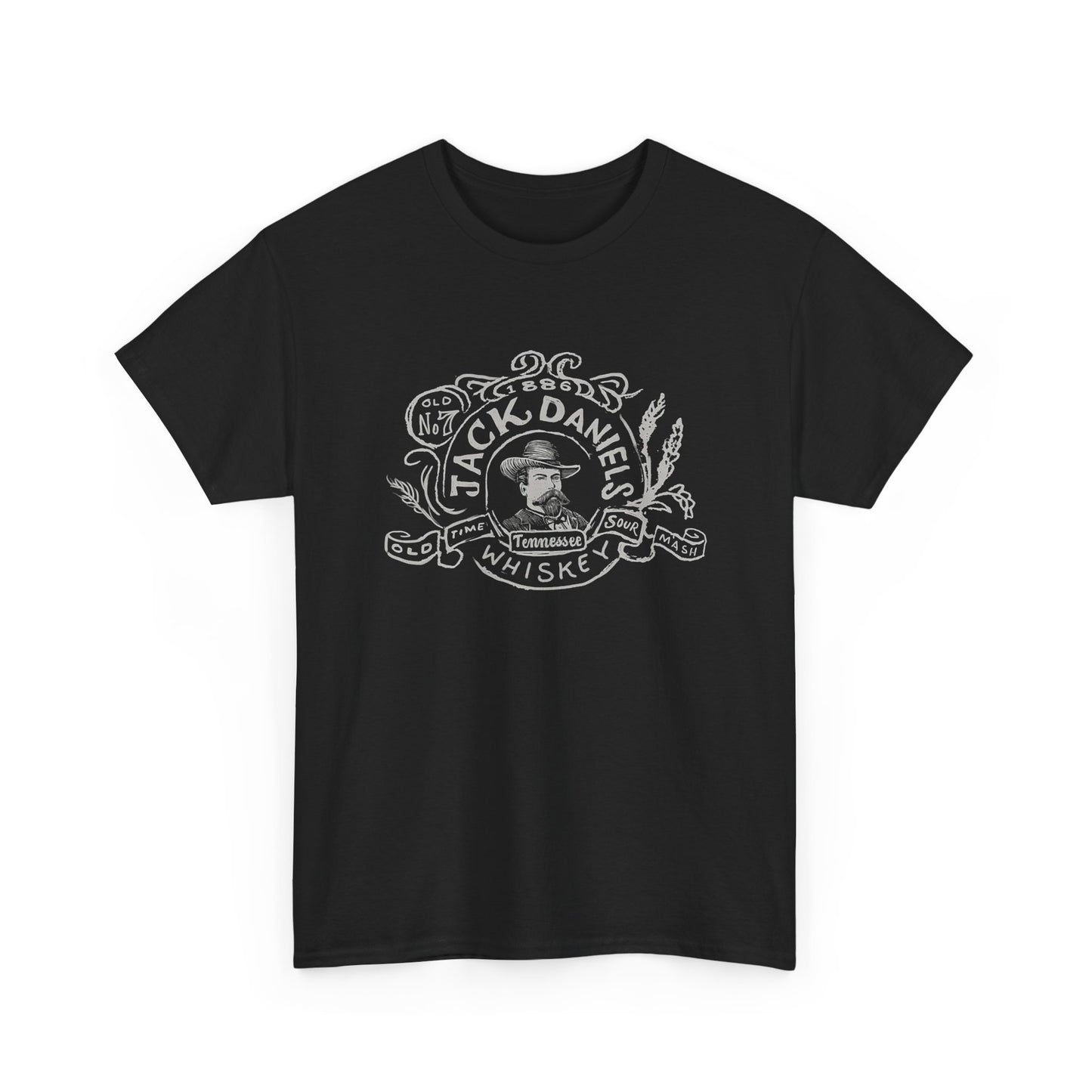 Jack Daniels Vintage Graphic T Shirt Unisex Heavy Cotton Tee NEW