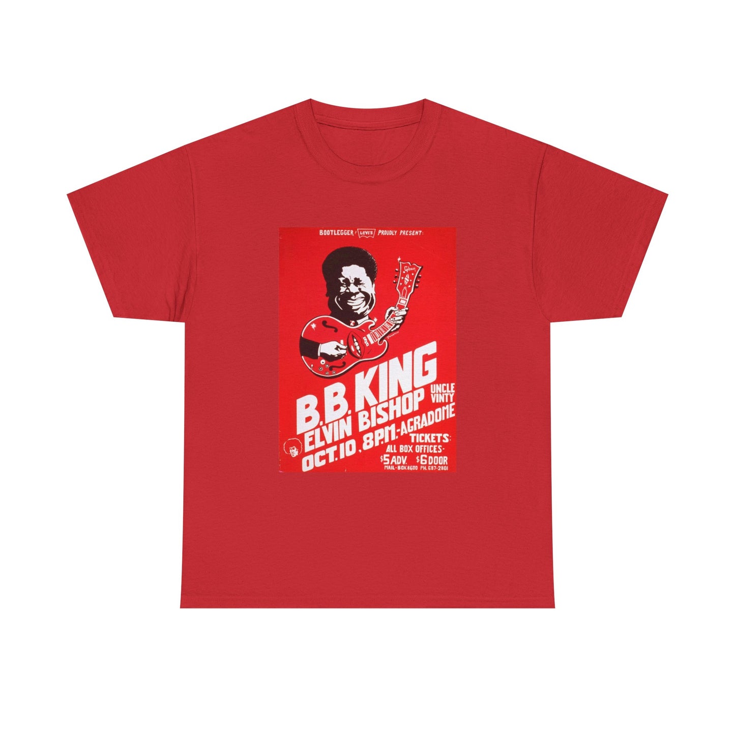 BB King Tshirt Vintage Poster Concert Merch Retro Unisex Heavy Cotton Tee