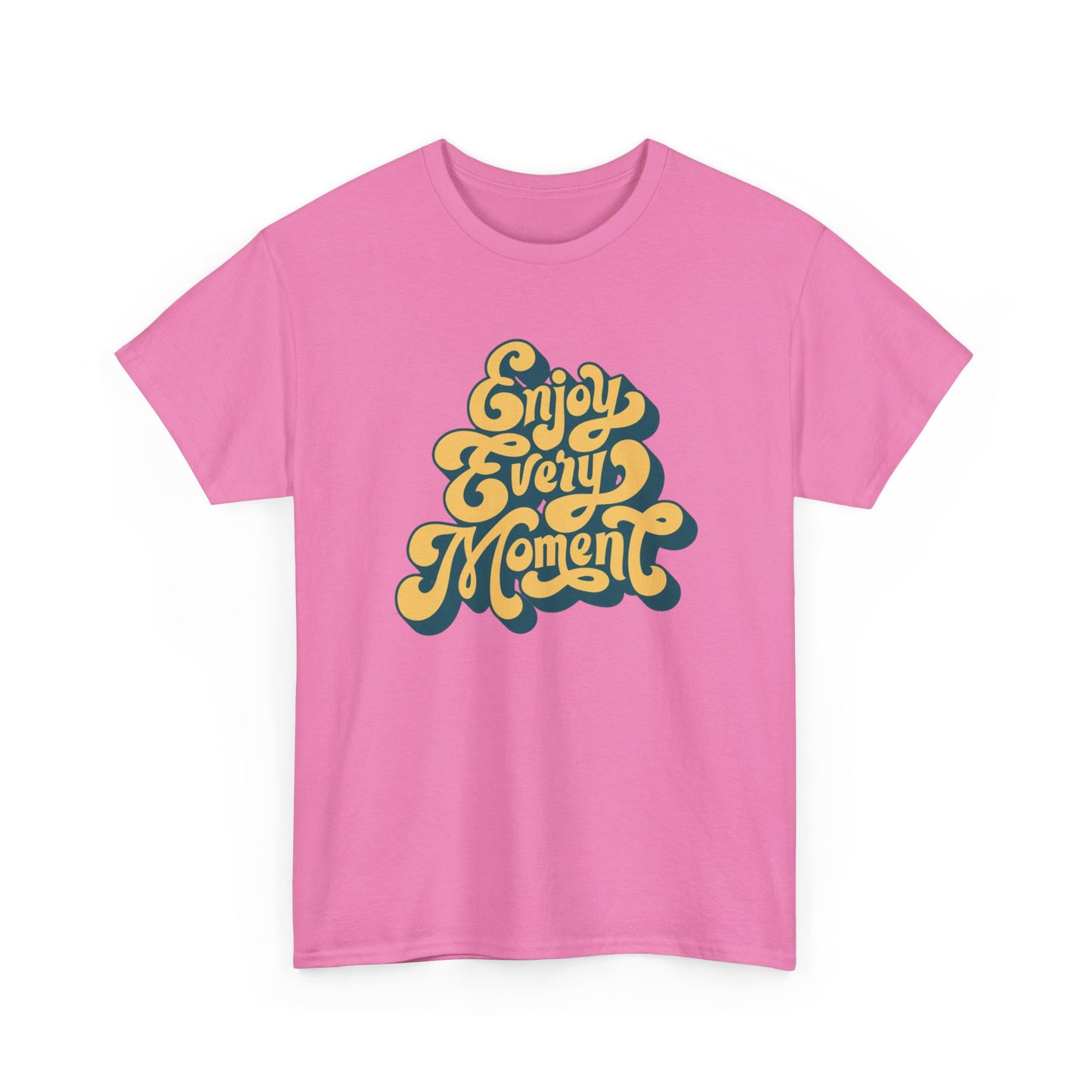 Enjoy Every Moment Graphic T Shirt Groovy Vibes Unisex Heavy Cotton Tee