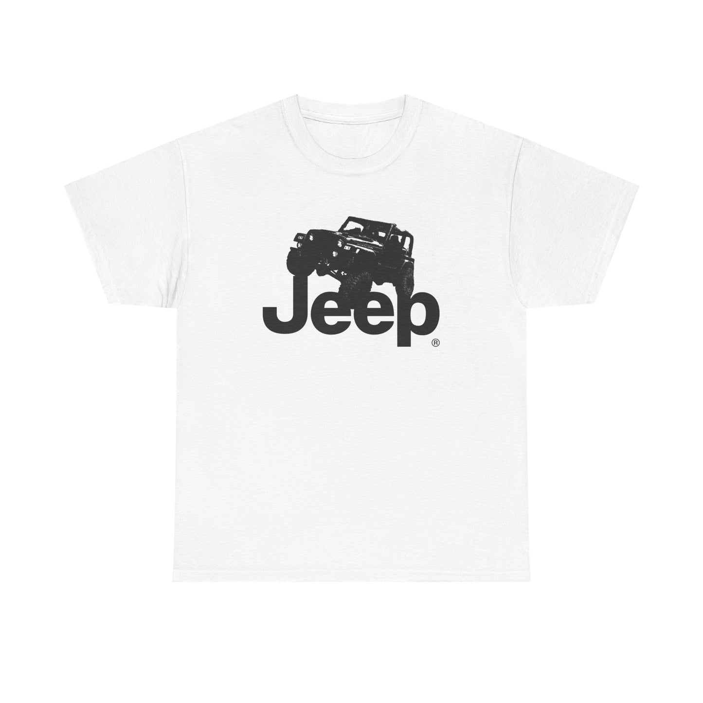 Jeep Offroading Tshirt Retro Logo Truck Unisex Heavy Cotton Tee