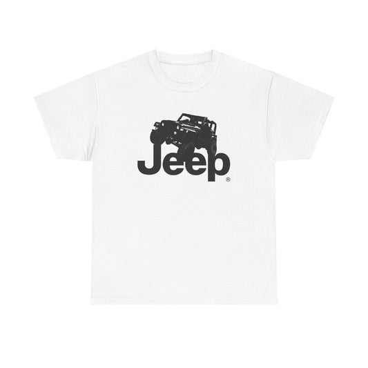Jeep Offroading Tshirt Retro Logo Truck Unisex Heavy Cotton Tee