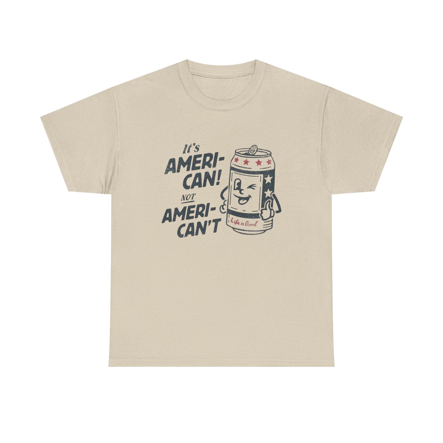 American Funny Beer Can Graphic T Shirt NEW GIFT Unisex Heavy Cotton Tee
