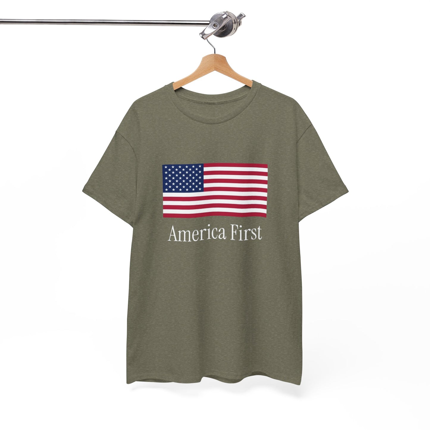 America First USA Flag Graphic T Shirt Heavy Cotton Tee NEW ADULT UNISEX