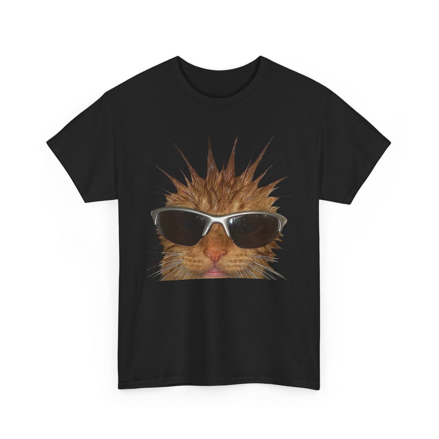 Funny Cat Graphic T Shirt Unisex Heavy Cotton Tee