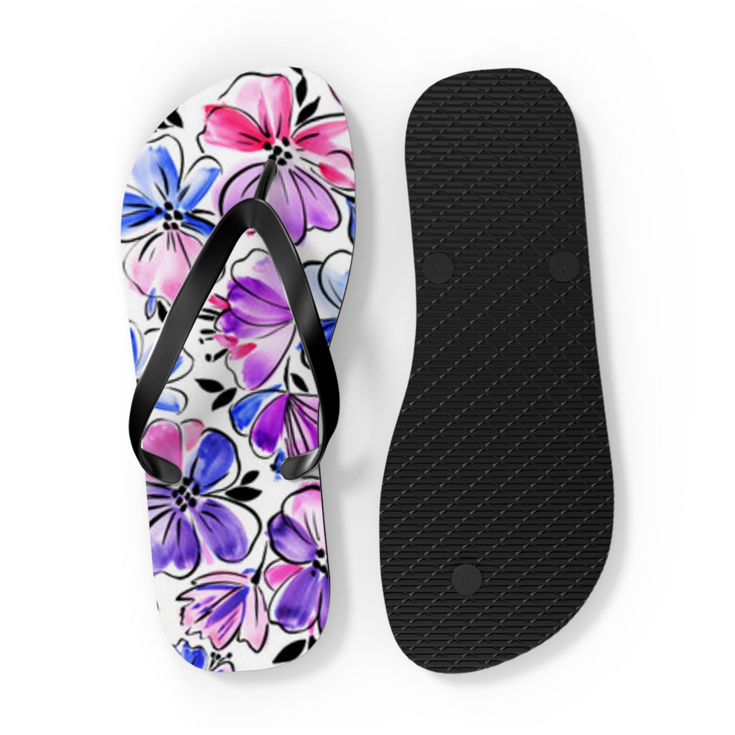 Blue Flowers Summer Sandals Summer Flip Flops Slides BRAND NEW