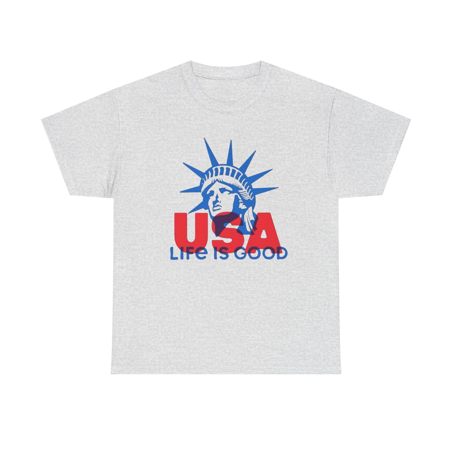 USA Life Is Good Graphic T Shirt NEW ADULT TEE Cotton