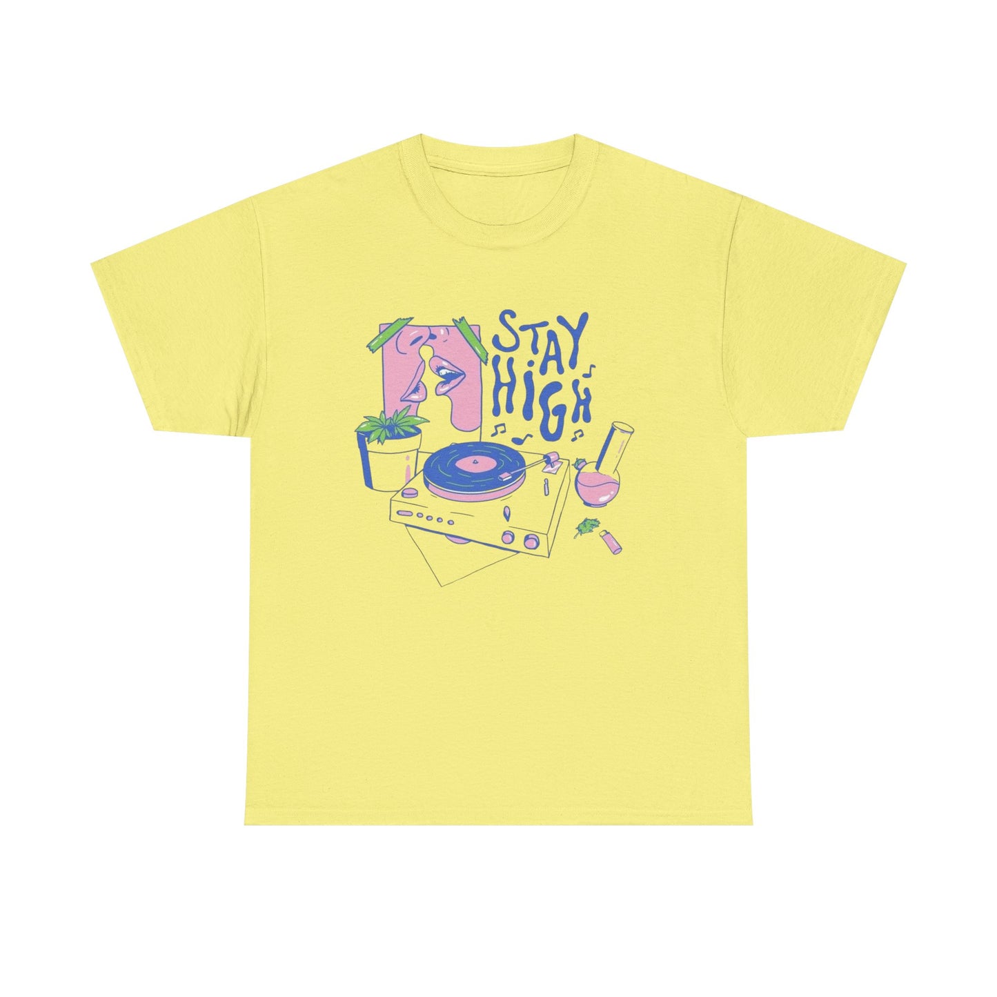 Stay High Vintage Graphic T Shirt ADULT NEW Heavy Cotton Tee